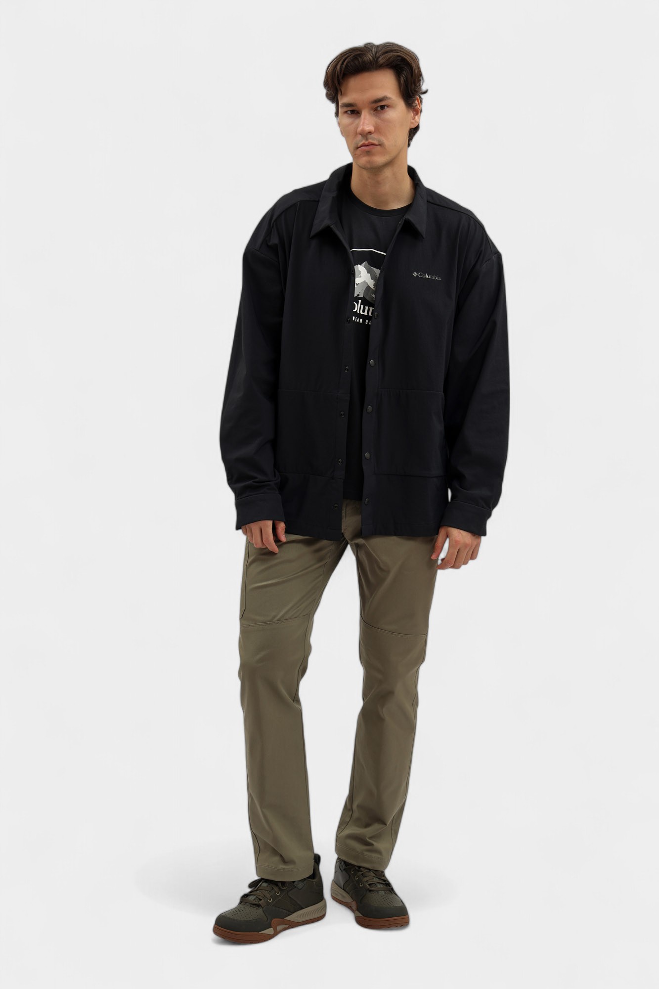 Рубашка с длинным рукавом Columbia Черный