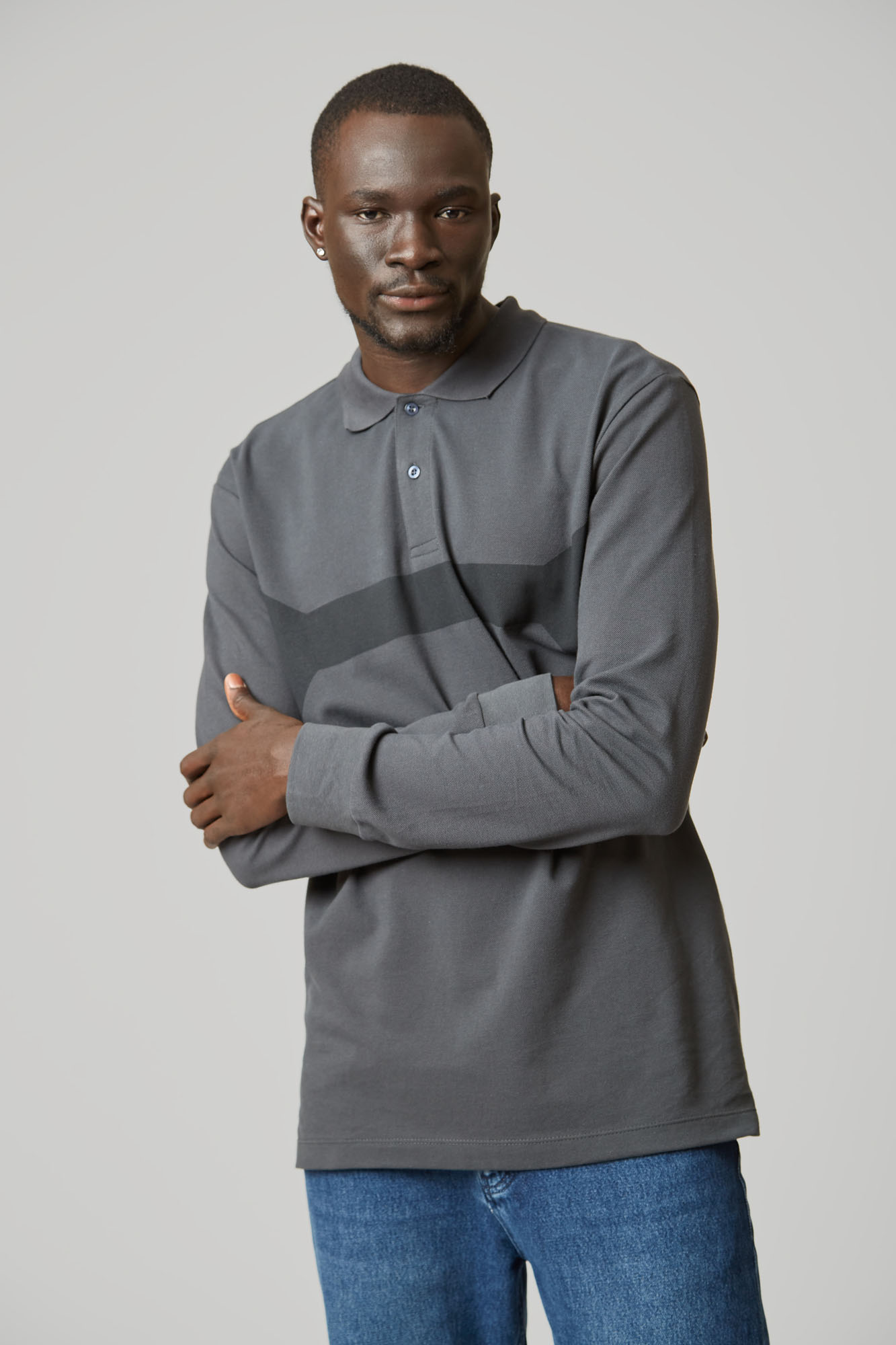 VM-ERK-22-312 Поло с длинным рукавом Van Mich Серый