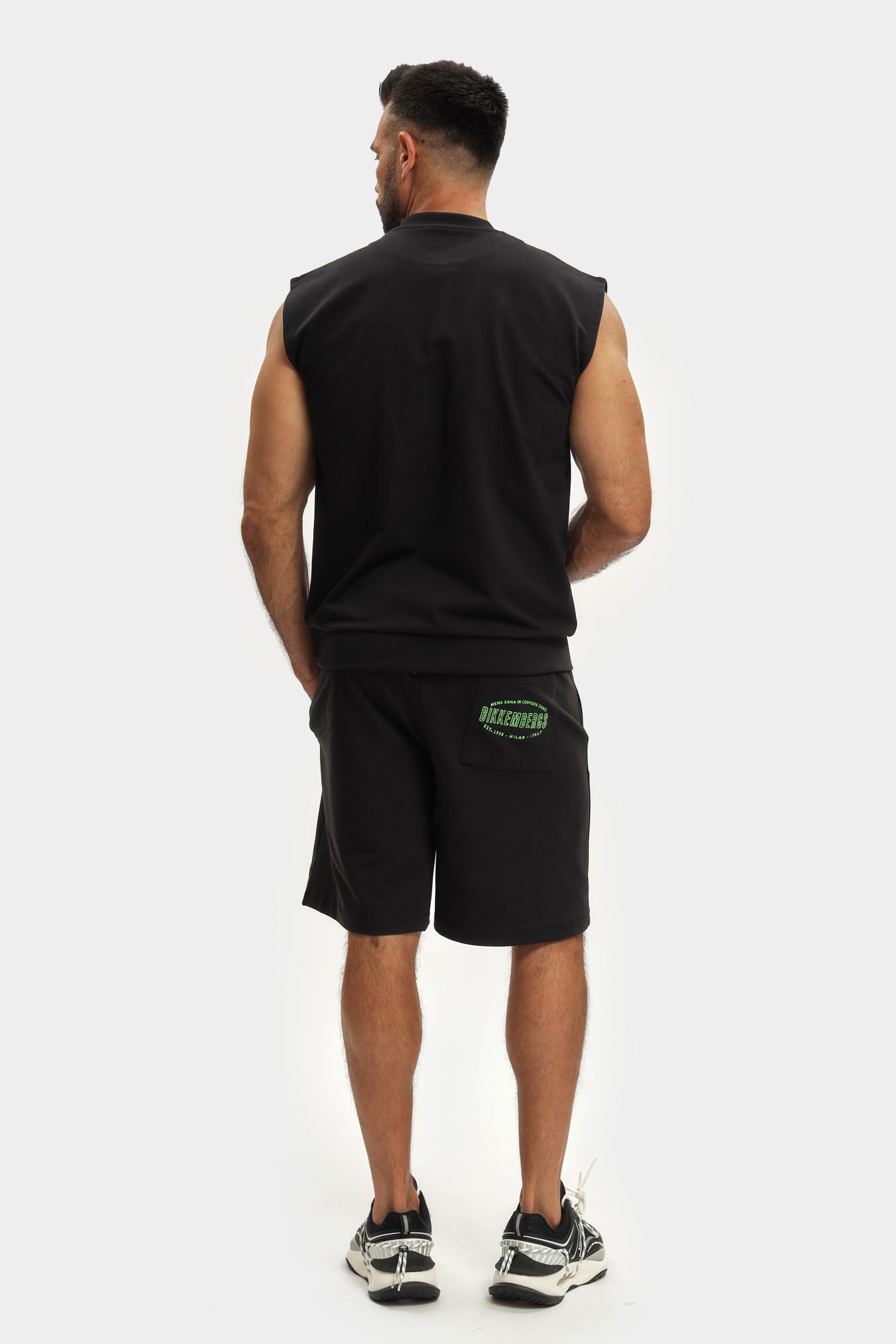 BMF0845 Шорты трикотажные Bikkembergs Черный