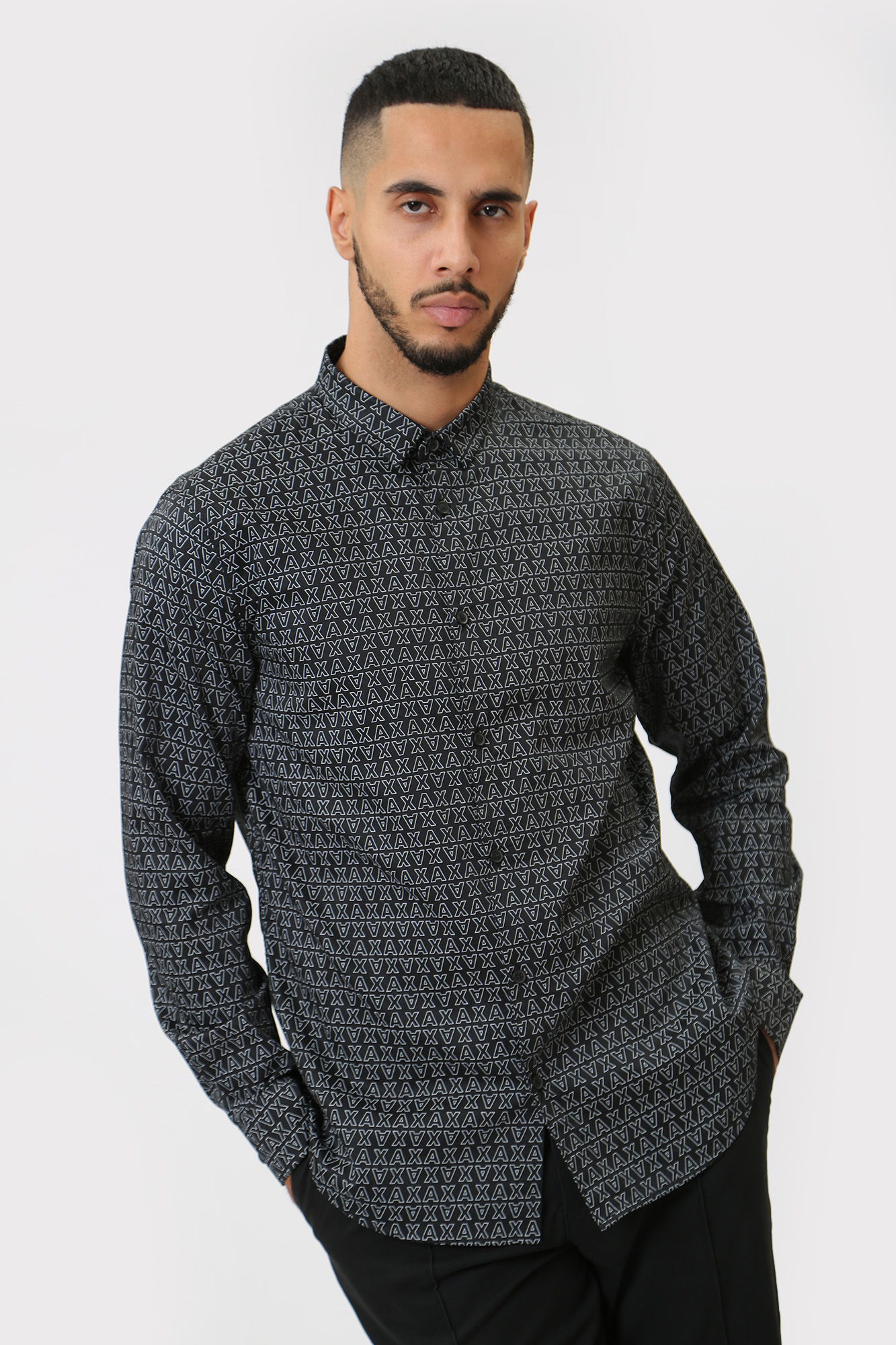 6RZC45_ZNZRZ Рубашка с длинным рукавом Armani Exchange Черный