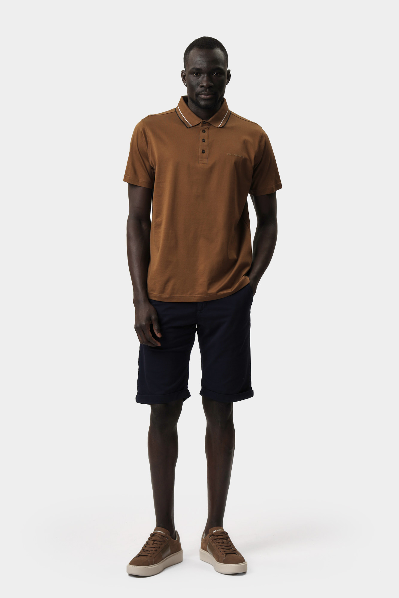 552200_745002 Поло Karl Lagerfeld Коричневый