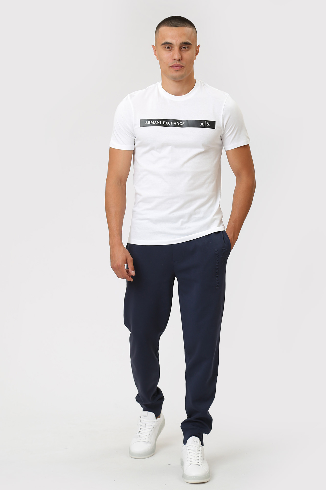 6RZPAA_ZJMAZ Брюки спортивные Armani Exchange Синий