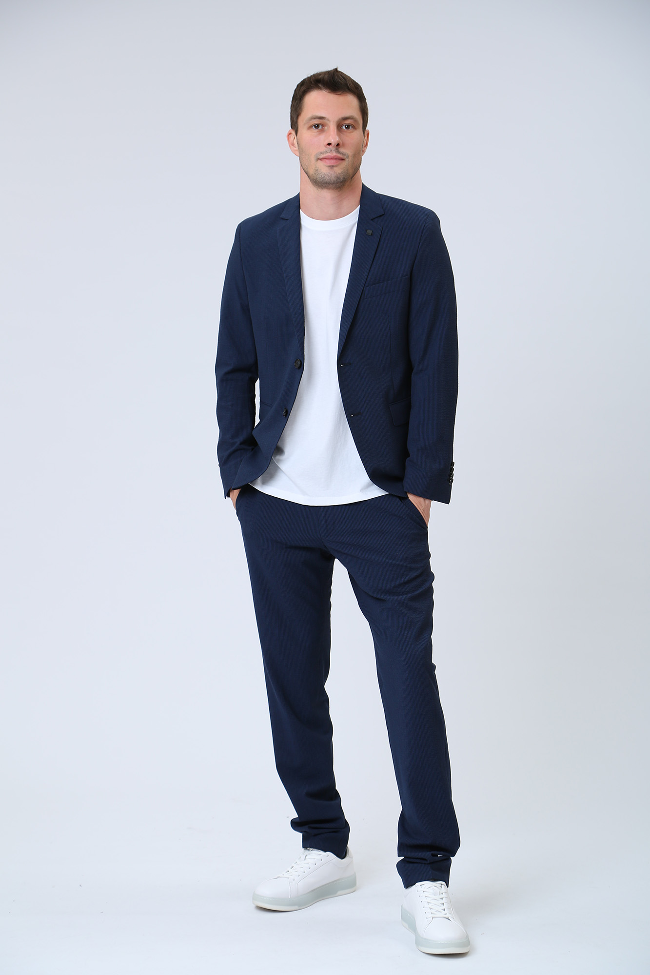 532026_155205 Пиджак классический Karl Lagerfeld Синий