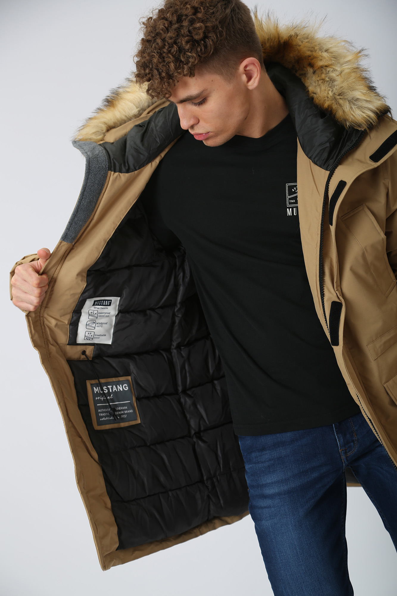 1012701 Куртка утепленная Mustang Бежевый