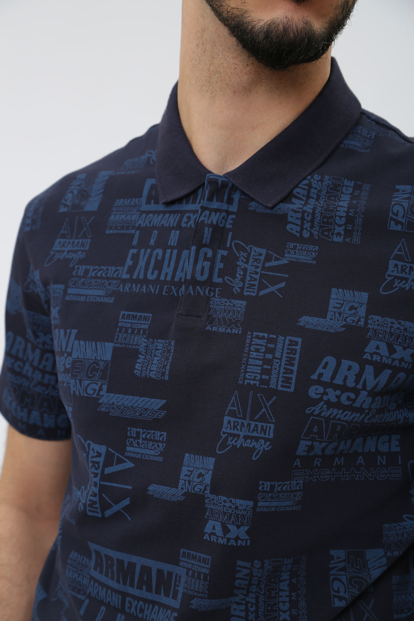3DZFAE_ZJ81Z Поло Armani Exchange Синий