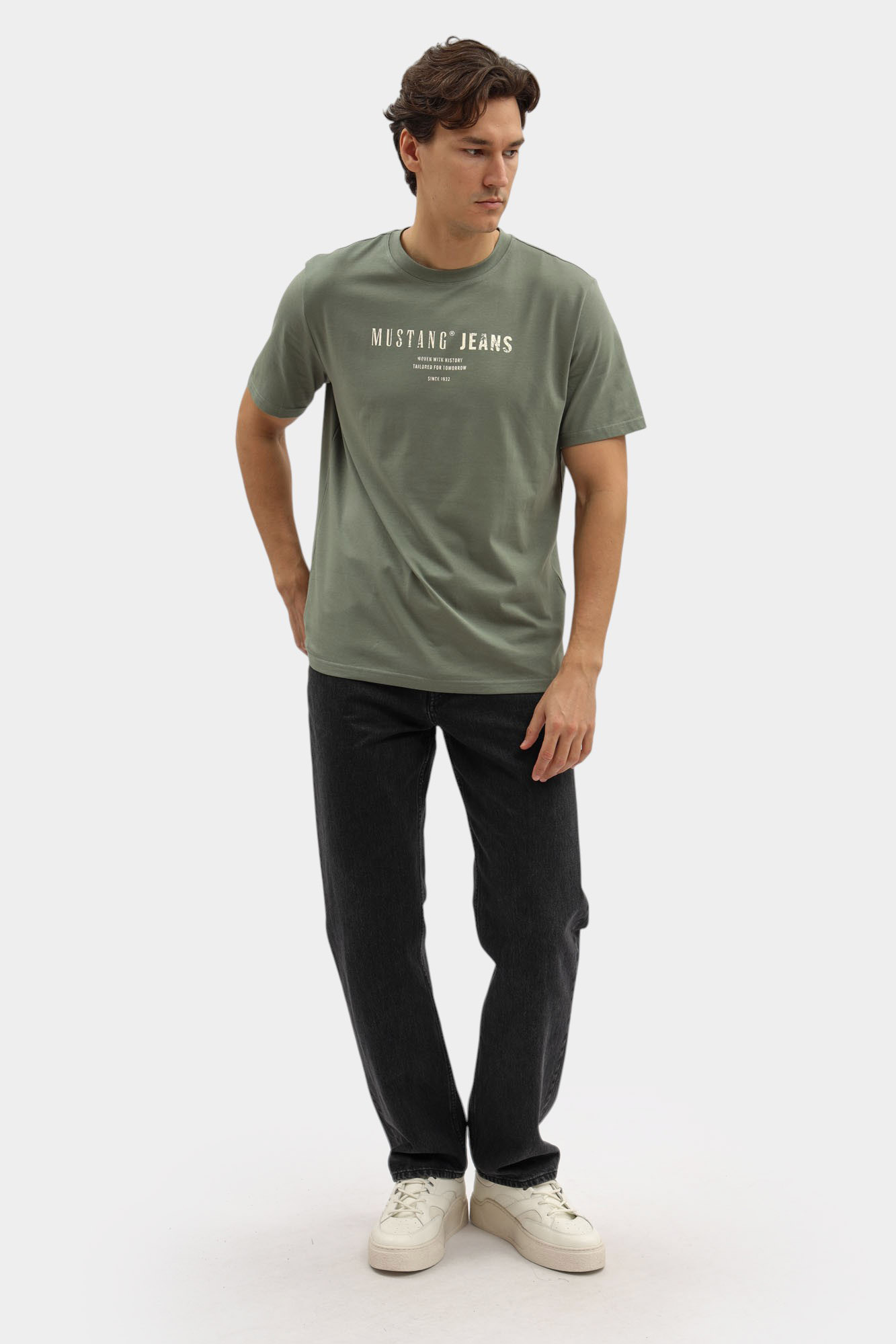 1016867 Футболка Mustang Зеленый