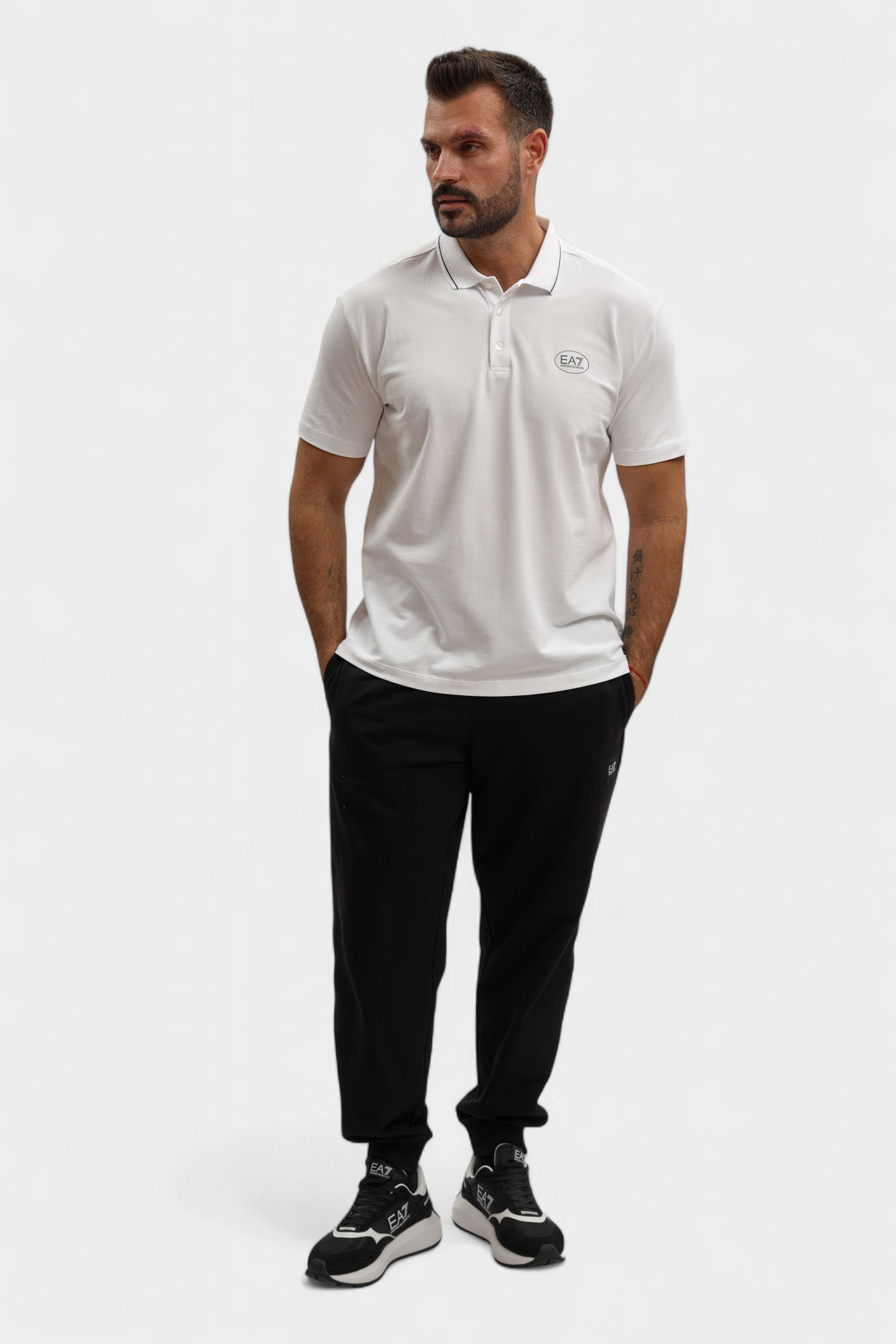 7M000847_AF13511 Поло с коротким рукавом EA7 Белый