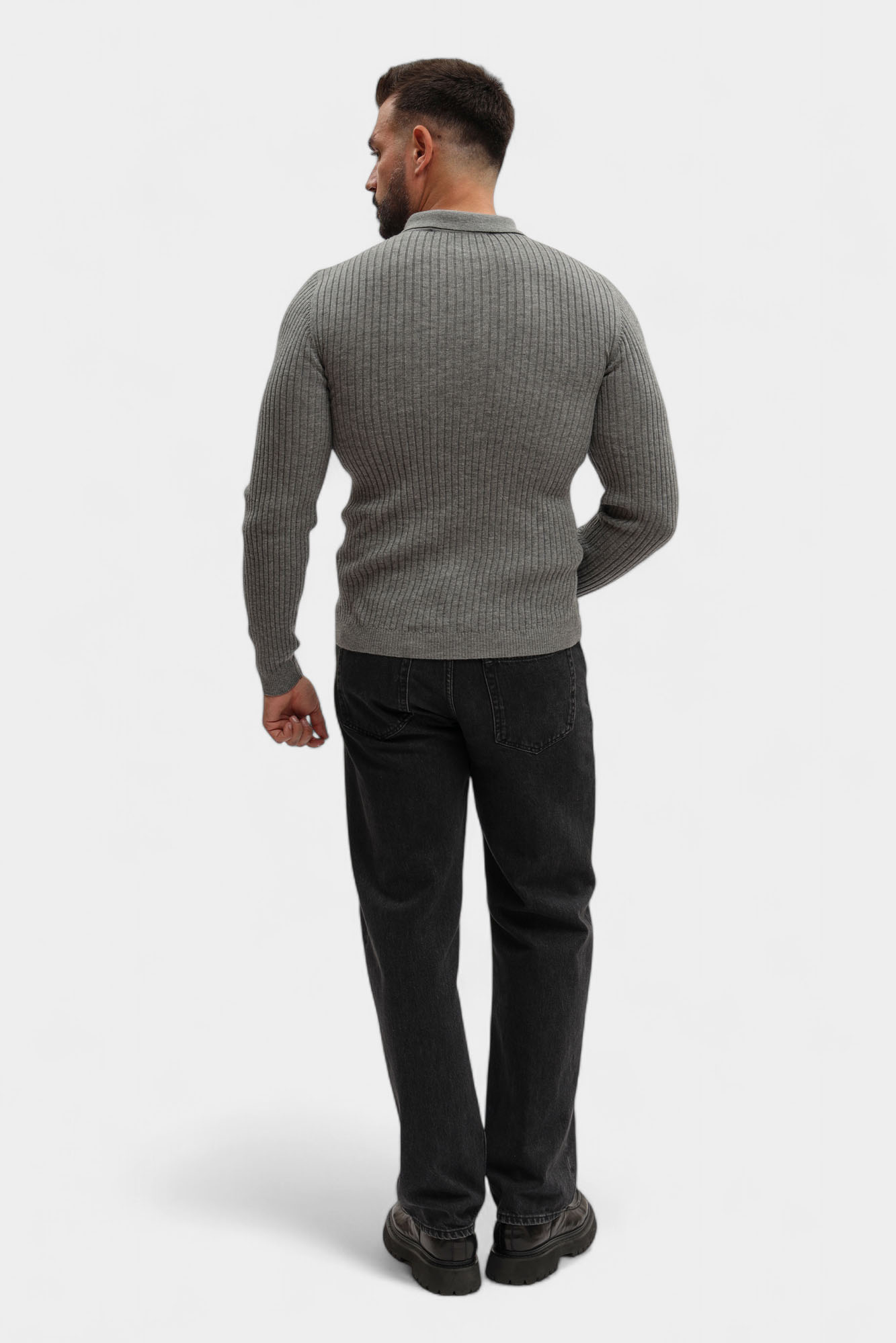 554308_655036 Поло с длинным рукавом Karl Lagerfeld Серый