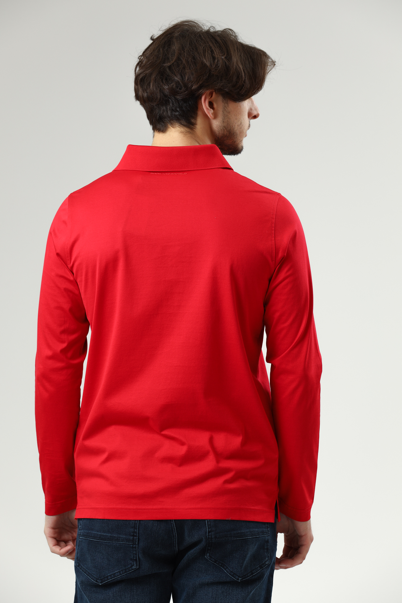 512200_745002 Поло с длинным рукавом Karl Lagerfeld Красный