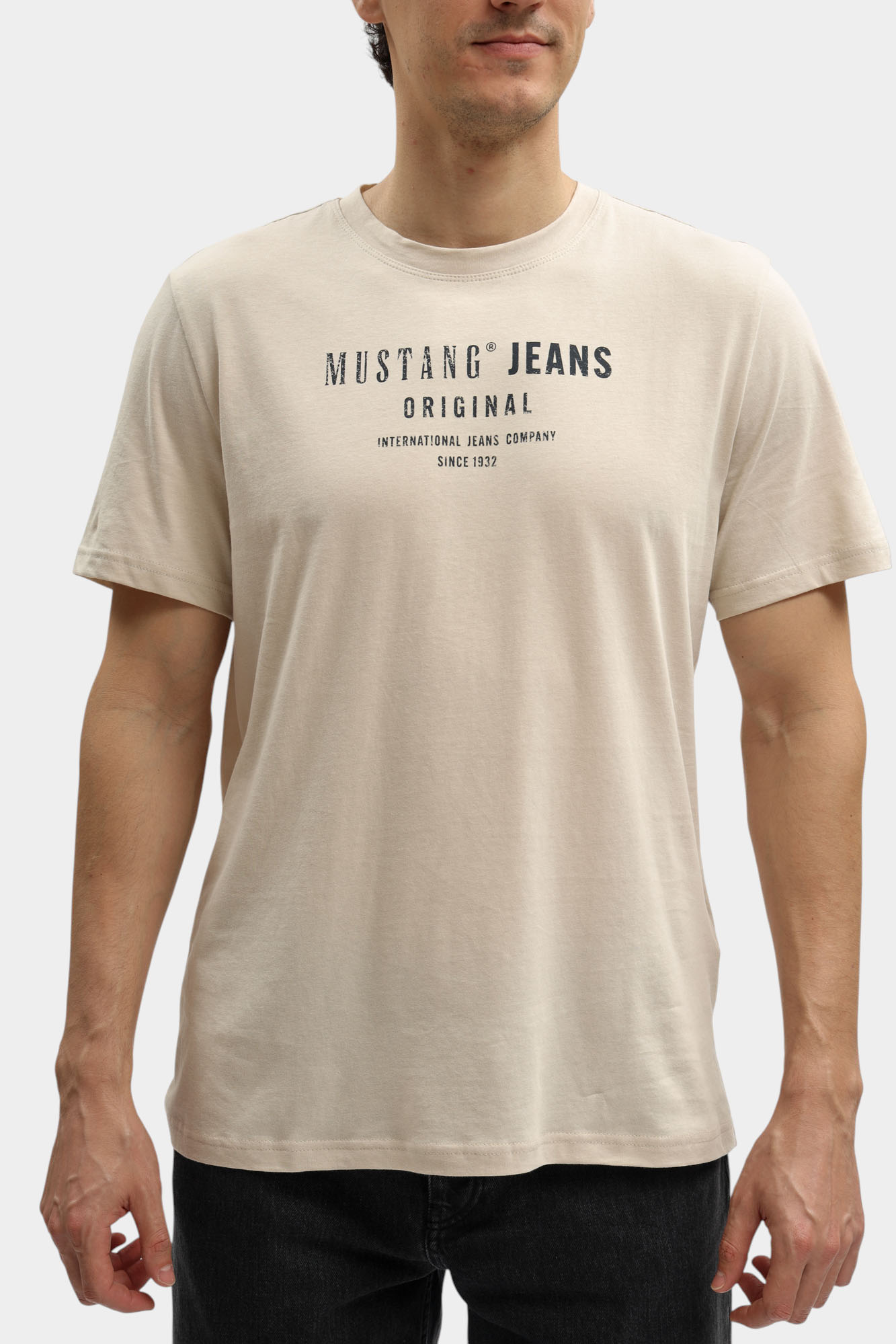1017133 Футболка Mustang Бежевый