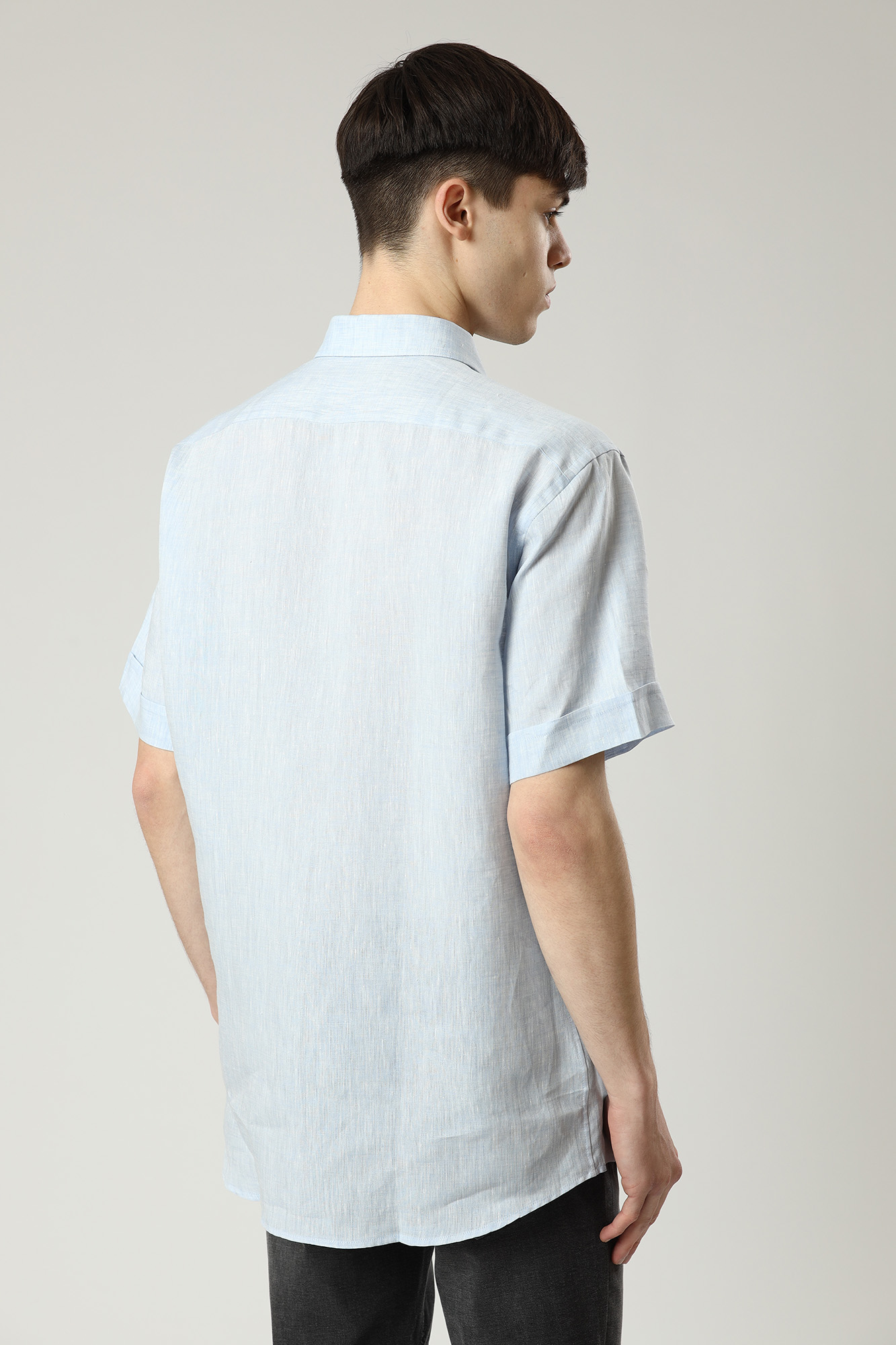 521667_605500 Сорочка льняная Karl Lagerfeld Голубой