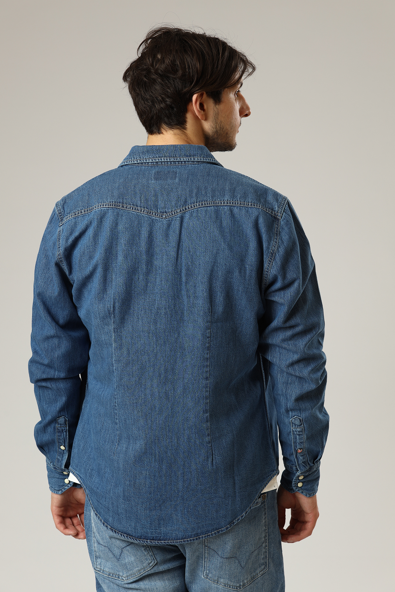 PM307489PD3 Рубашка джинсовая д/р Pepe Jeans Синий