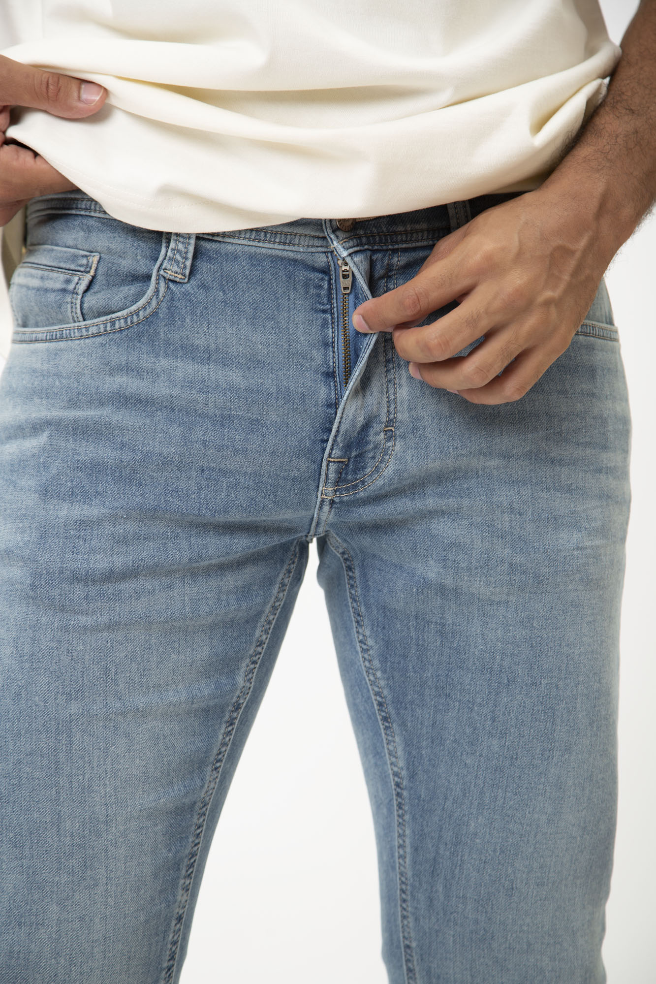 1014866-5000 Брюки джинсовые Mustang Синий