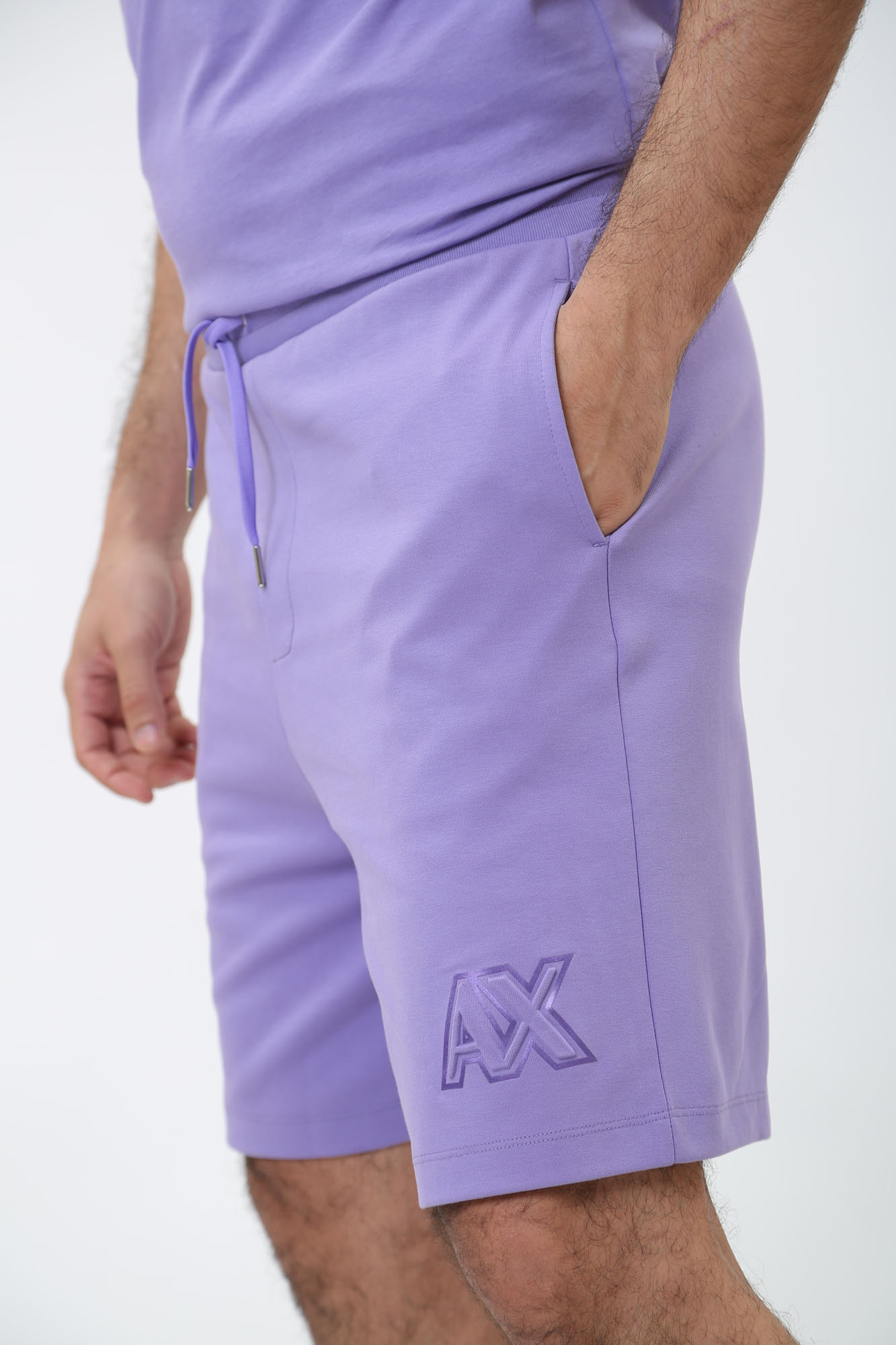 3DZSAC_ZJMAZ Шорты трикотажные Armani Exchange Фиолетовый