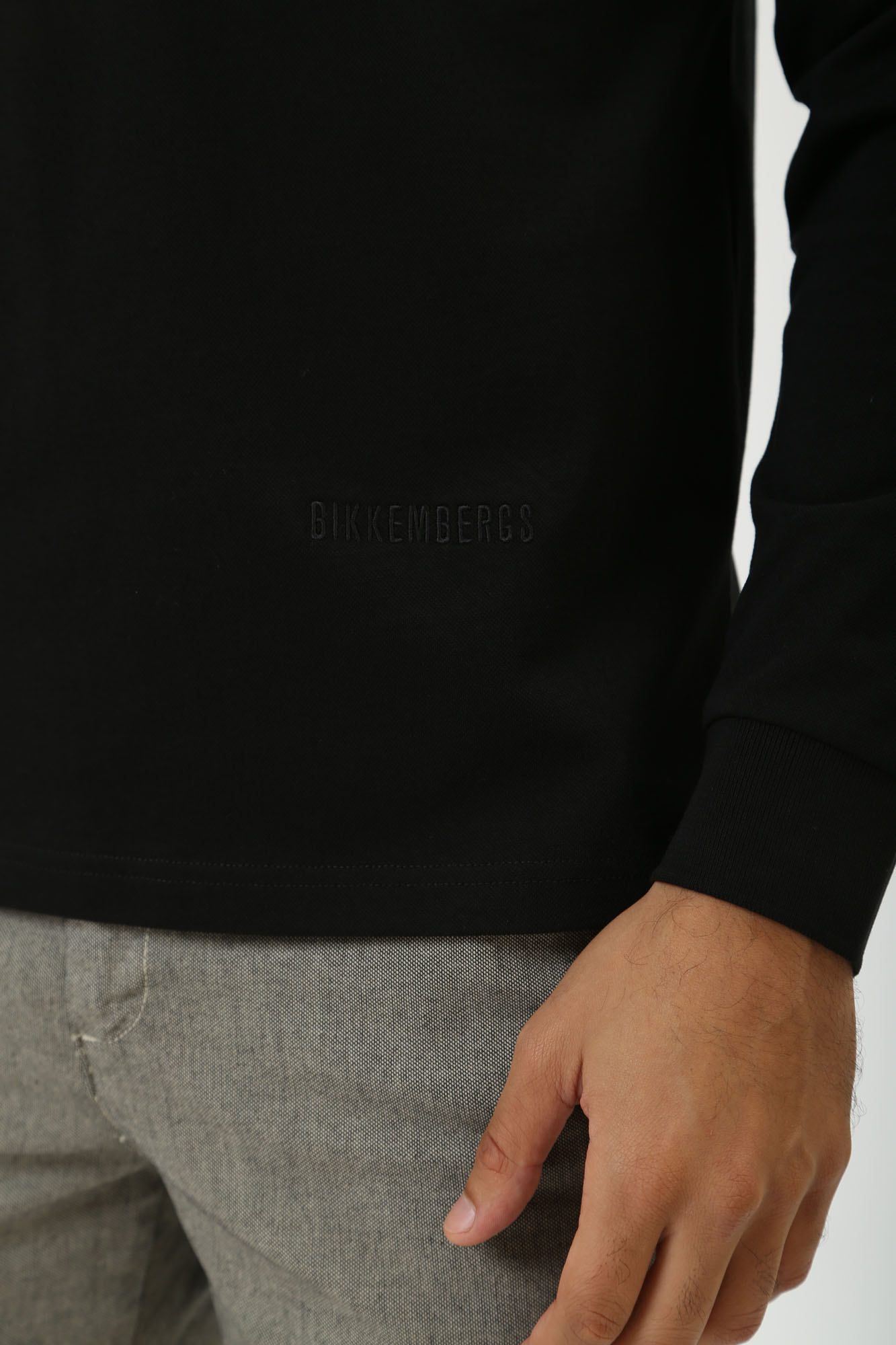 PBMT0271 Поло с длинным рукавом Bikkembergs Черный