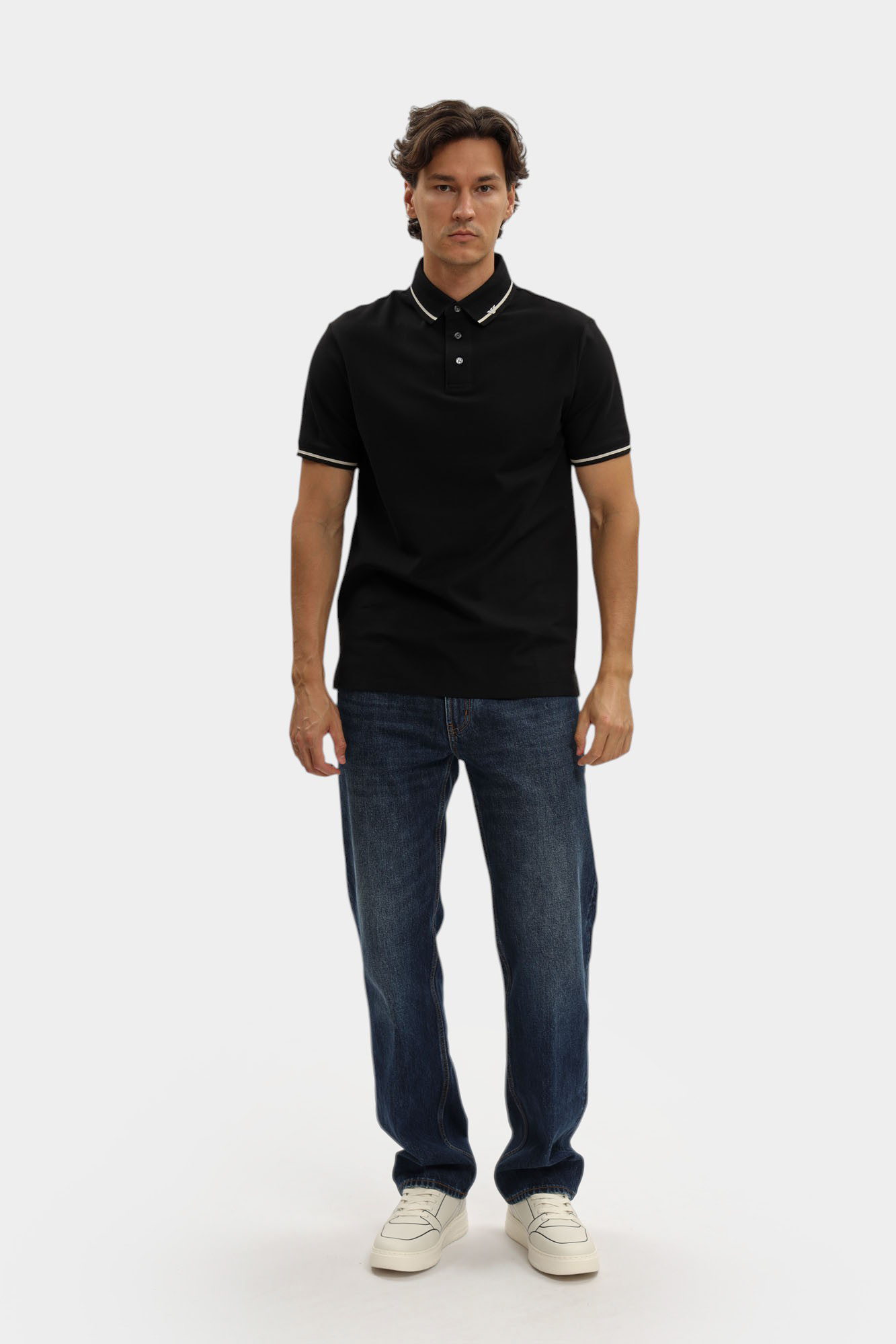 EM003003_ AF10497 Футболка Поло Emporio Armani Черный