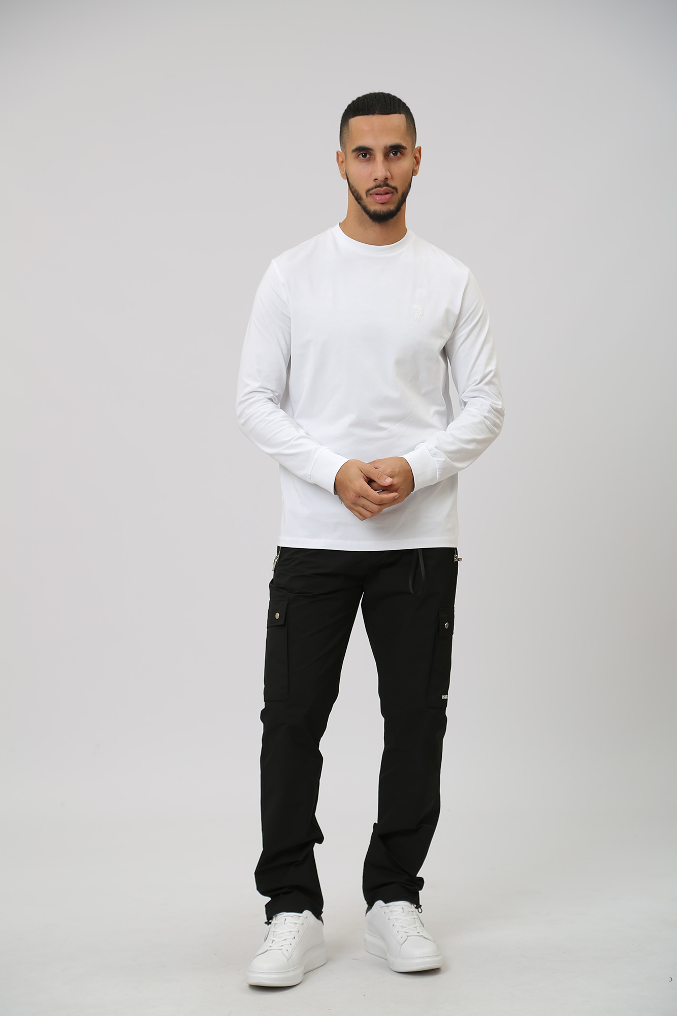 534221_755028 Лонгслив Karl Lagerfeld Белый