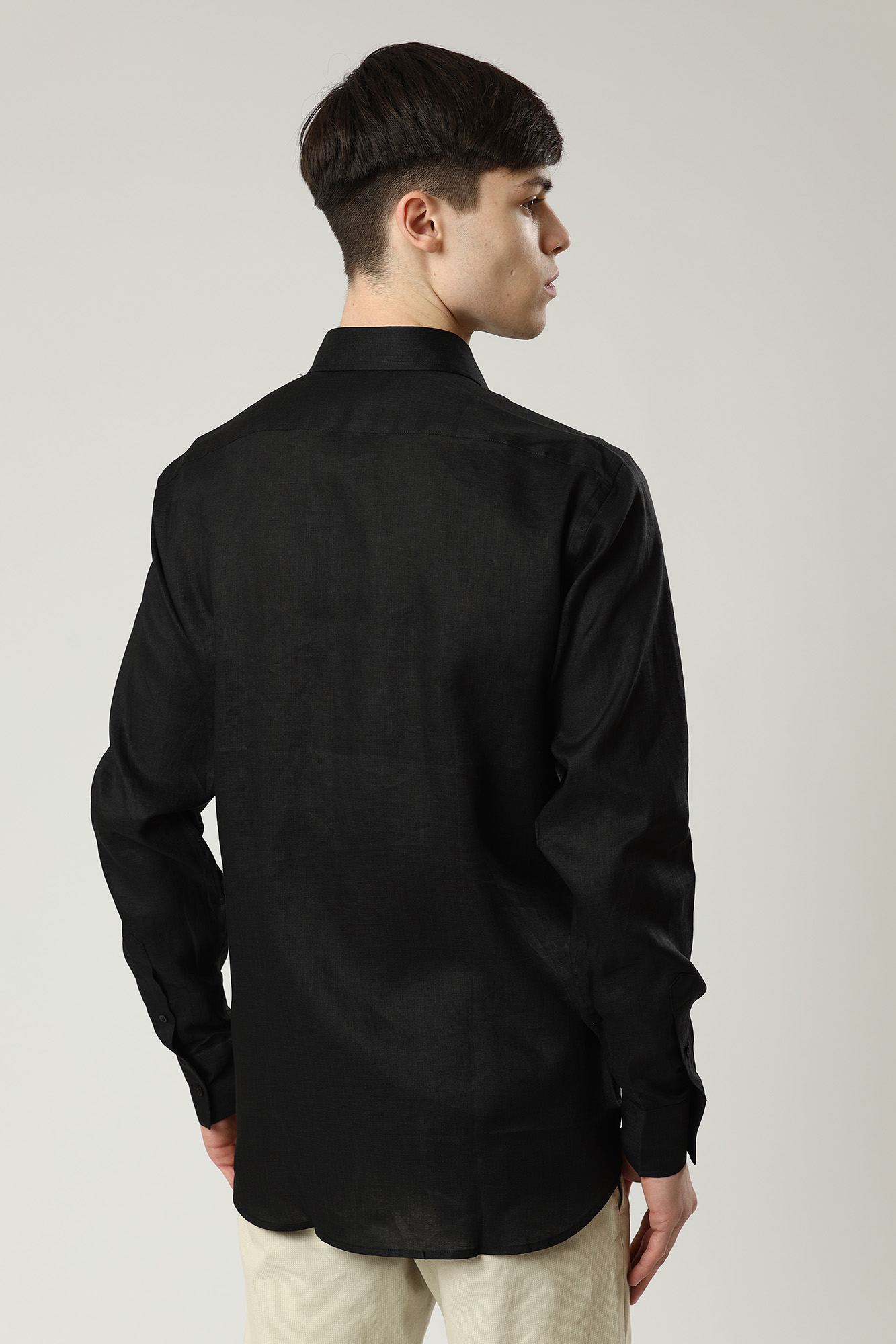 521667_605000 Сорочка льняная Karl Lagerfeld Черный