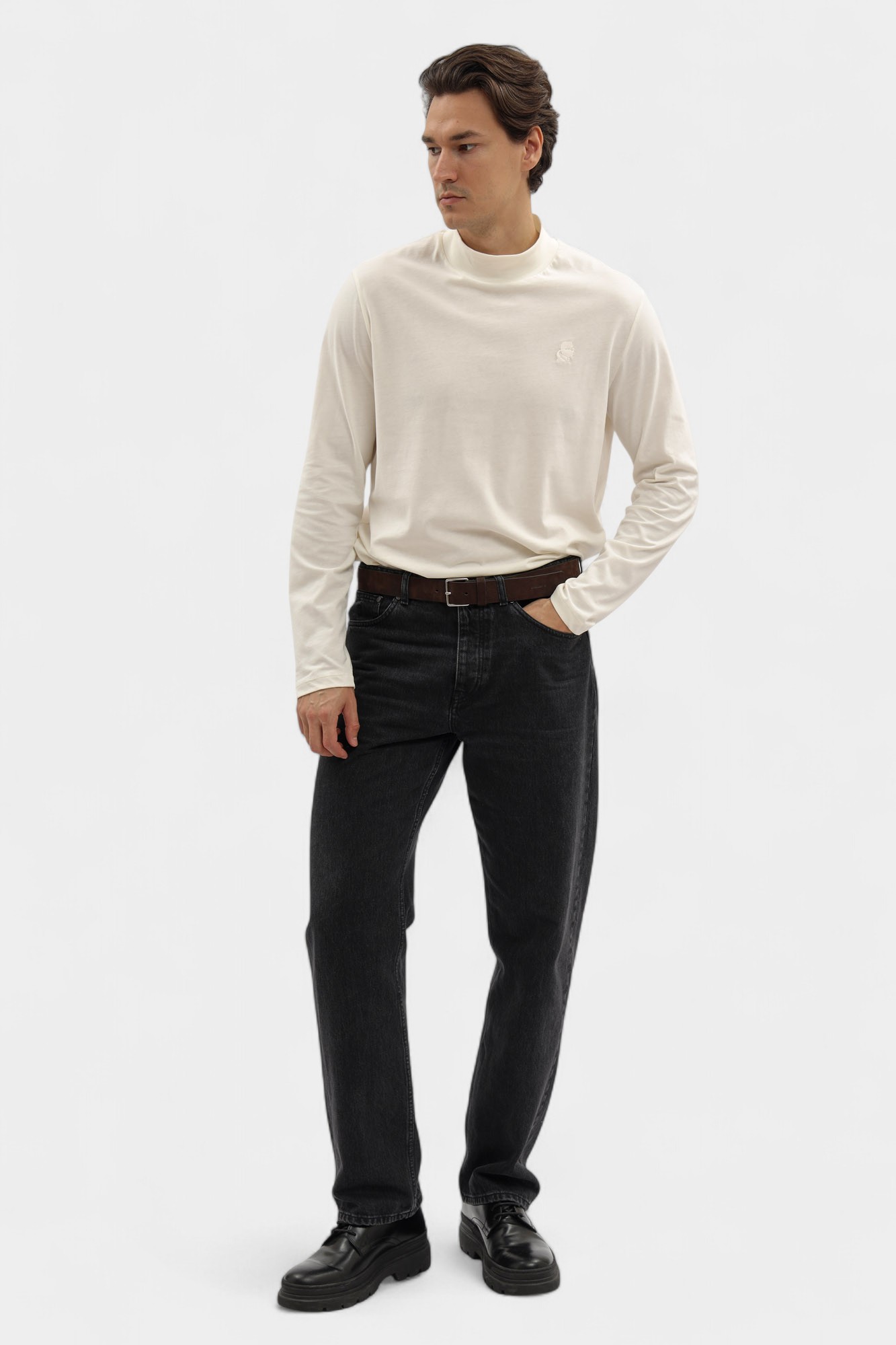 554226_755022 Лонгслив Karl Lagerfeld Молочный