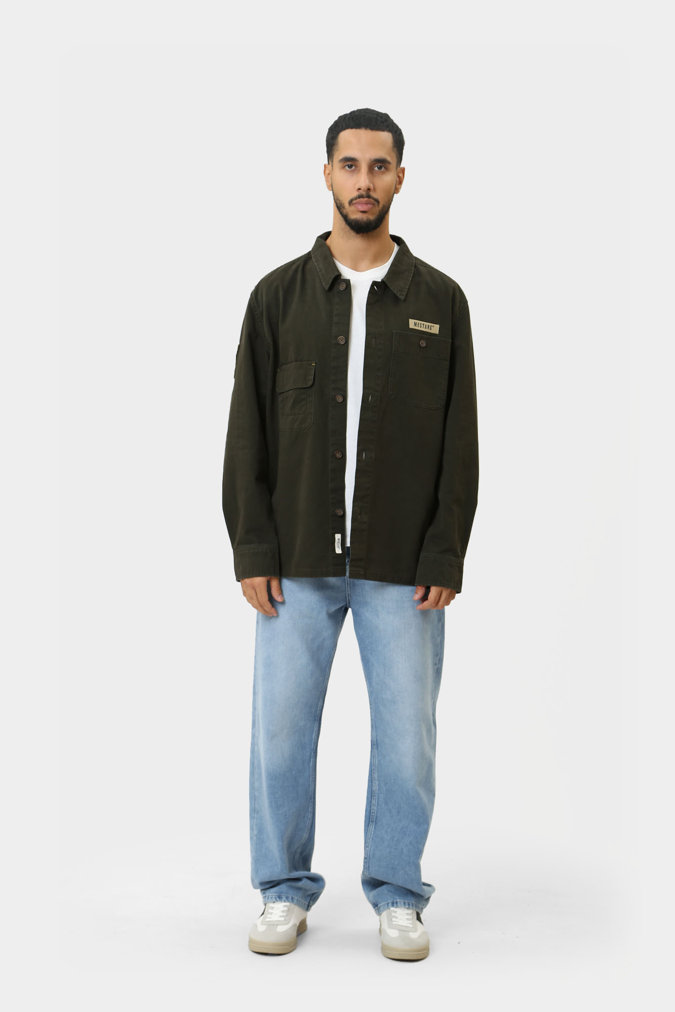 1015623 Рубашка Mustang Зеленый