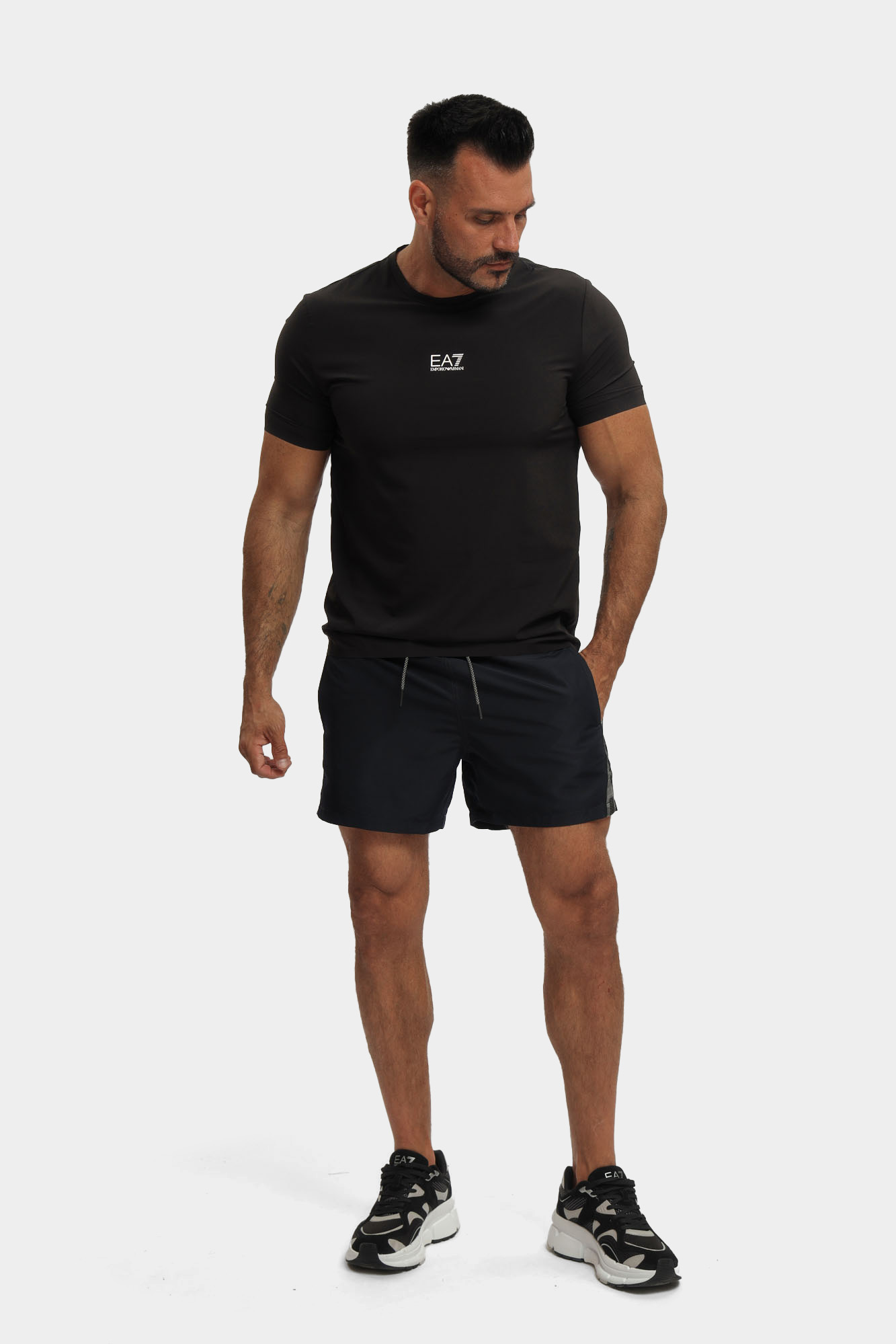 7M000535_AF13101 Шорты плавательные EA7 Синий