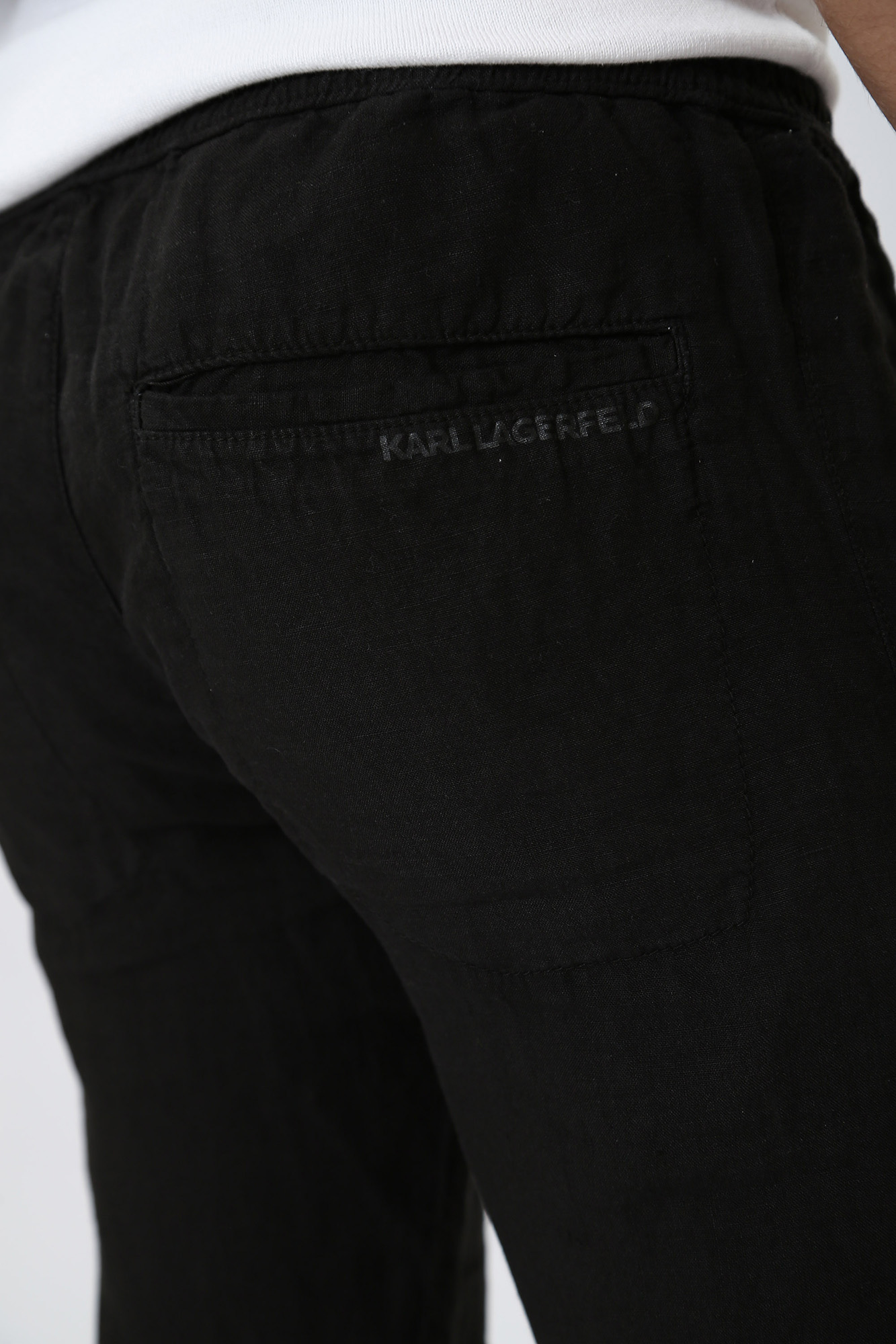 511815_255815 Брюки льняные Karl Lagerfeld Черный