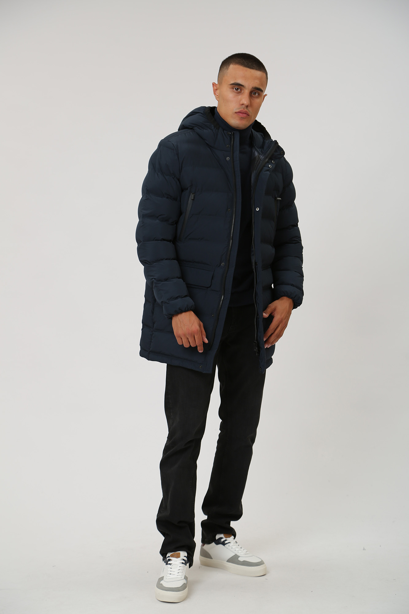 M3628LT2961F1 Пуховик удлиненный Geox Синий