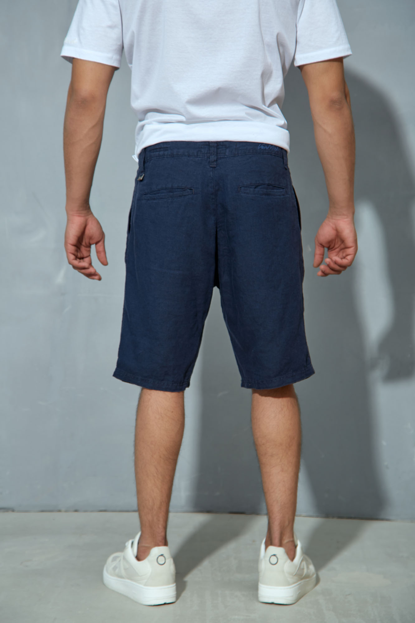 VM-OMA-55-010 Шорты льняные Van Mich Синий
