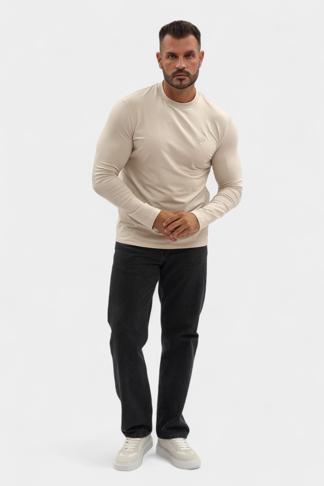 554221_755020 Лонгслив Karl Lagerfeld Бежевый