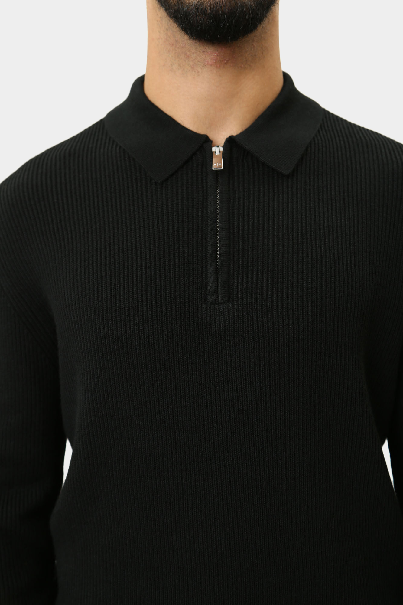 XM000129_AF10348 Поло с длинным рукавом Armani Exchange Черный