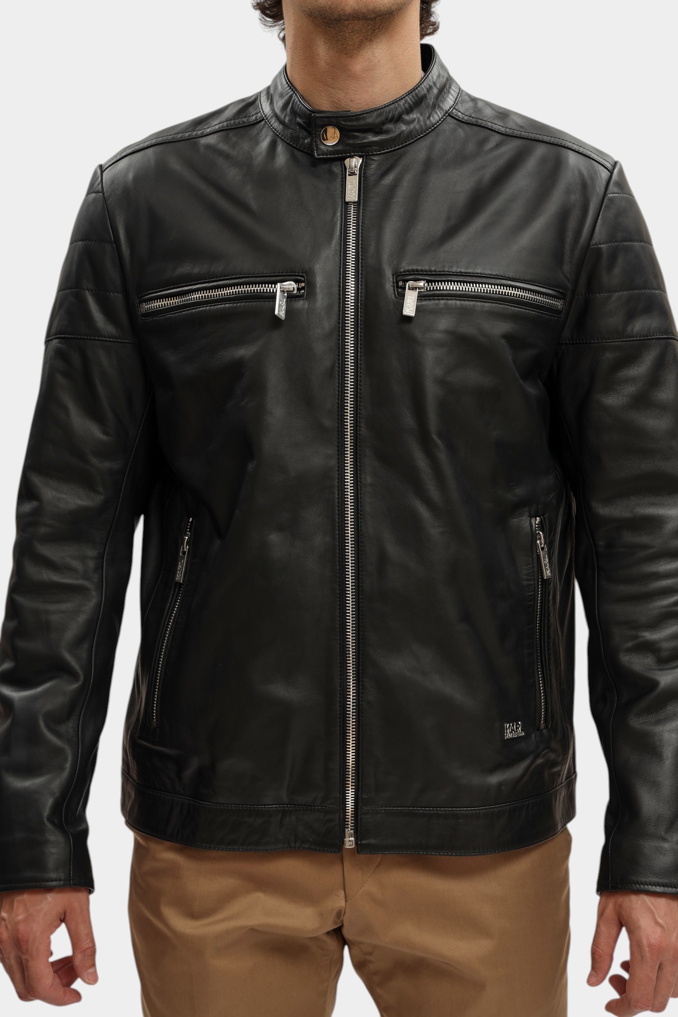 552421_555022 Куртка кожаная Karl Lagerfeld Черный