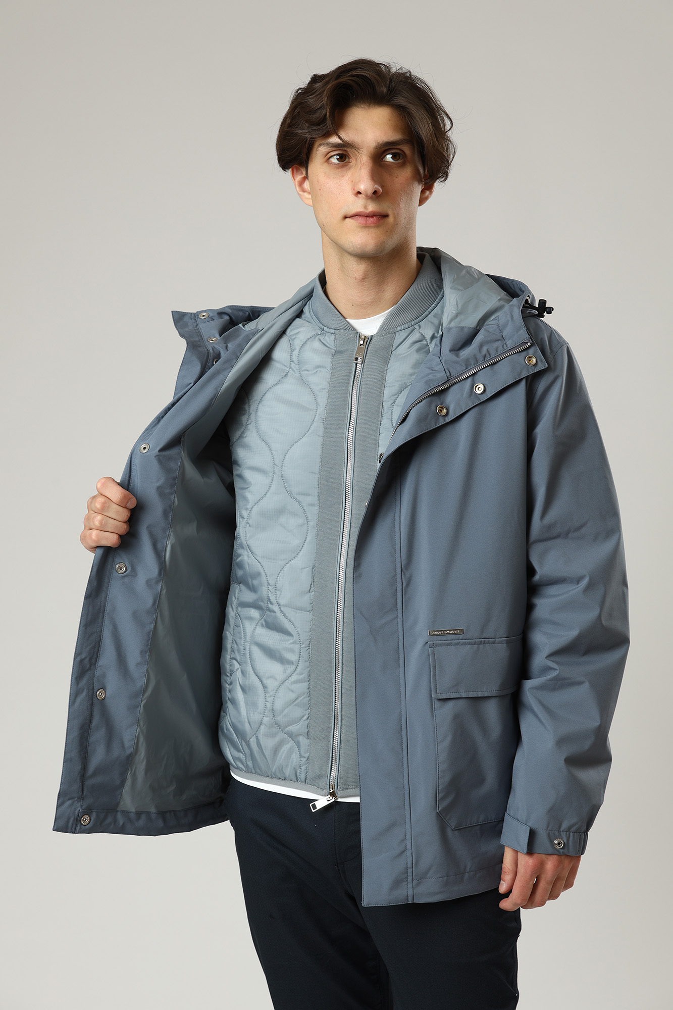 3LZK21_ZNB7Z Куртка 2 в 1 Armani Exchange Серый