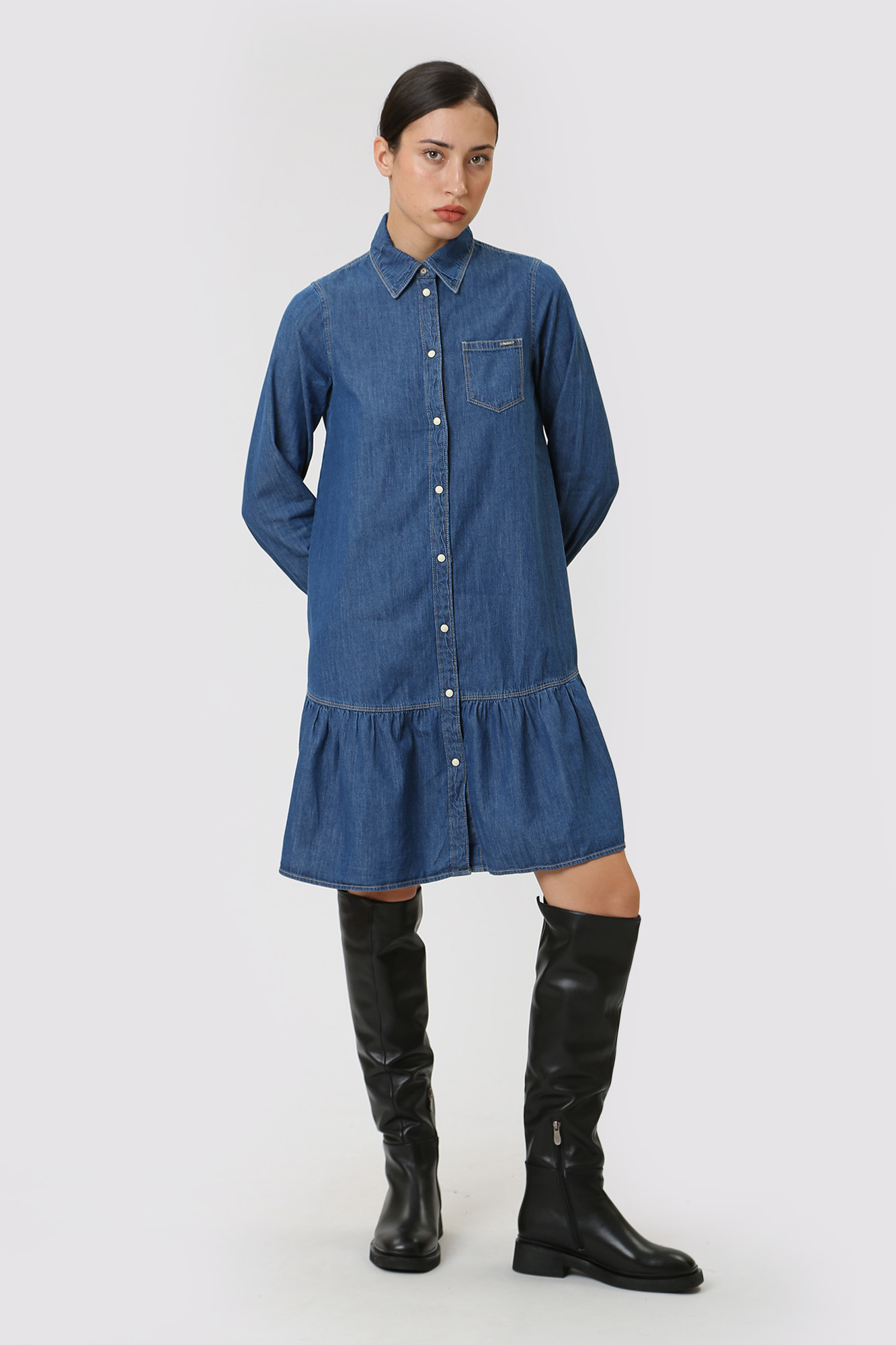 PL953334 платье джинсовое д/р pepe jeans 