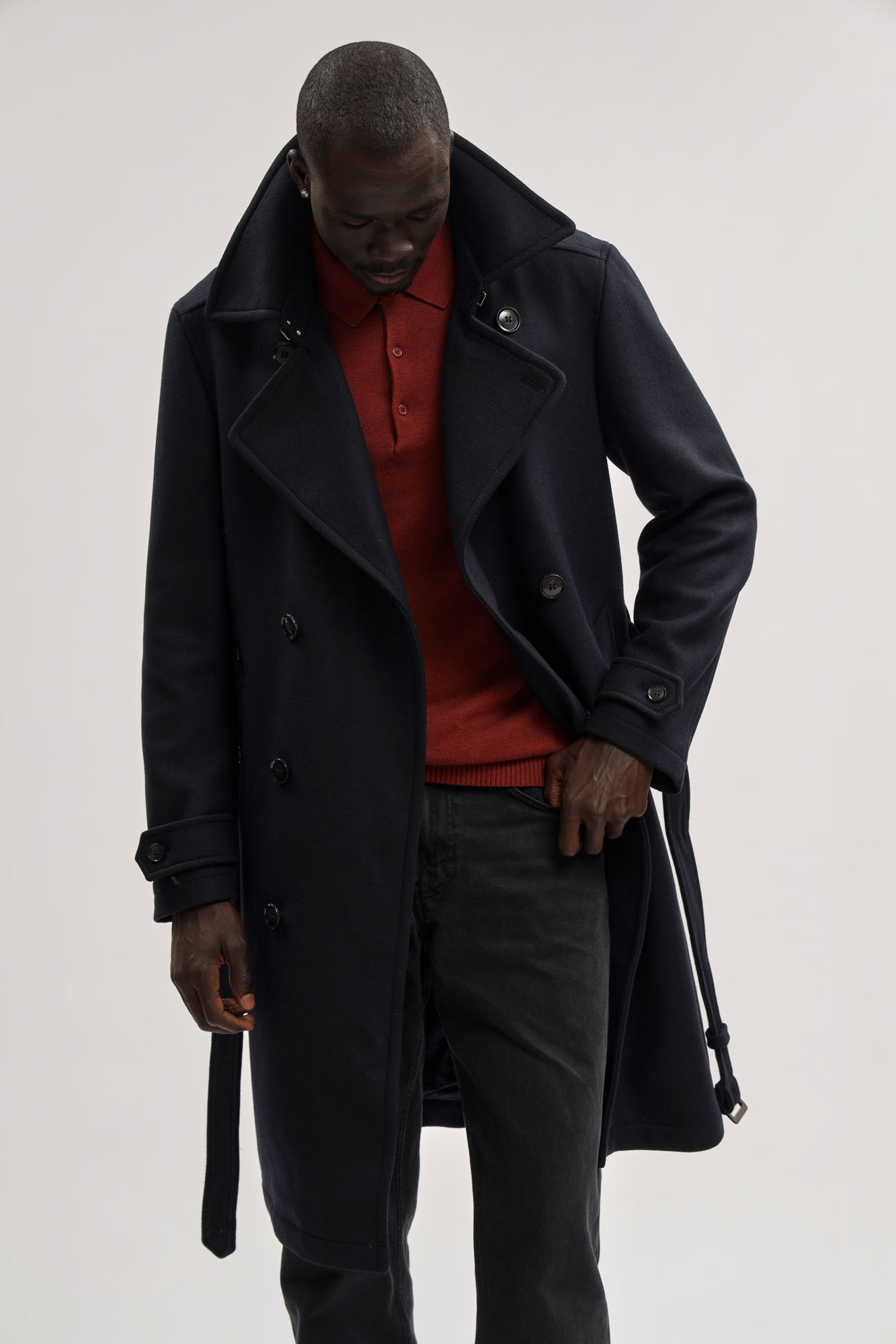 30048649_10019804 Пальто Strellson Синий