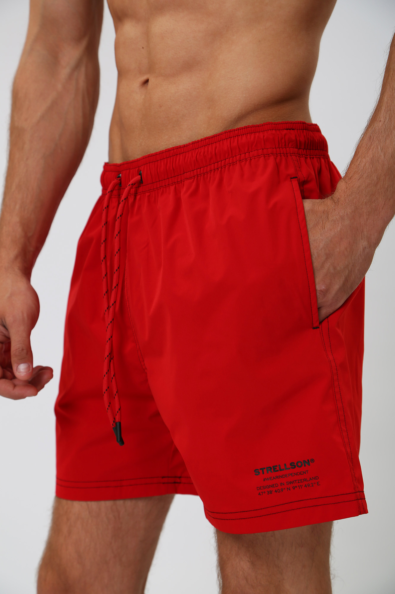 30035898_10015301 Шорты плавательные Strellson Красный