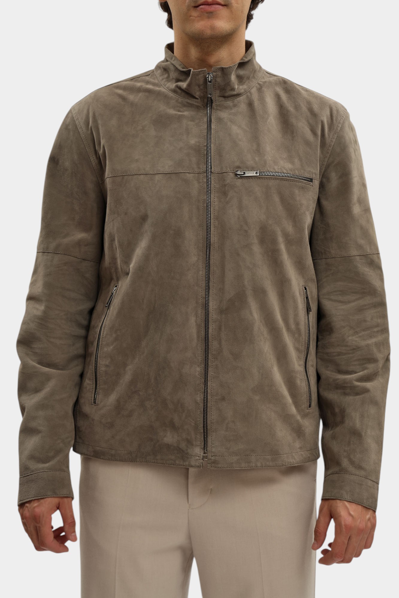 Куртка кожаная Strellson Серый