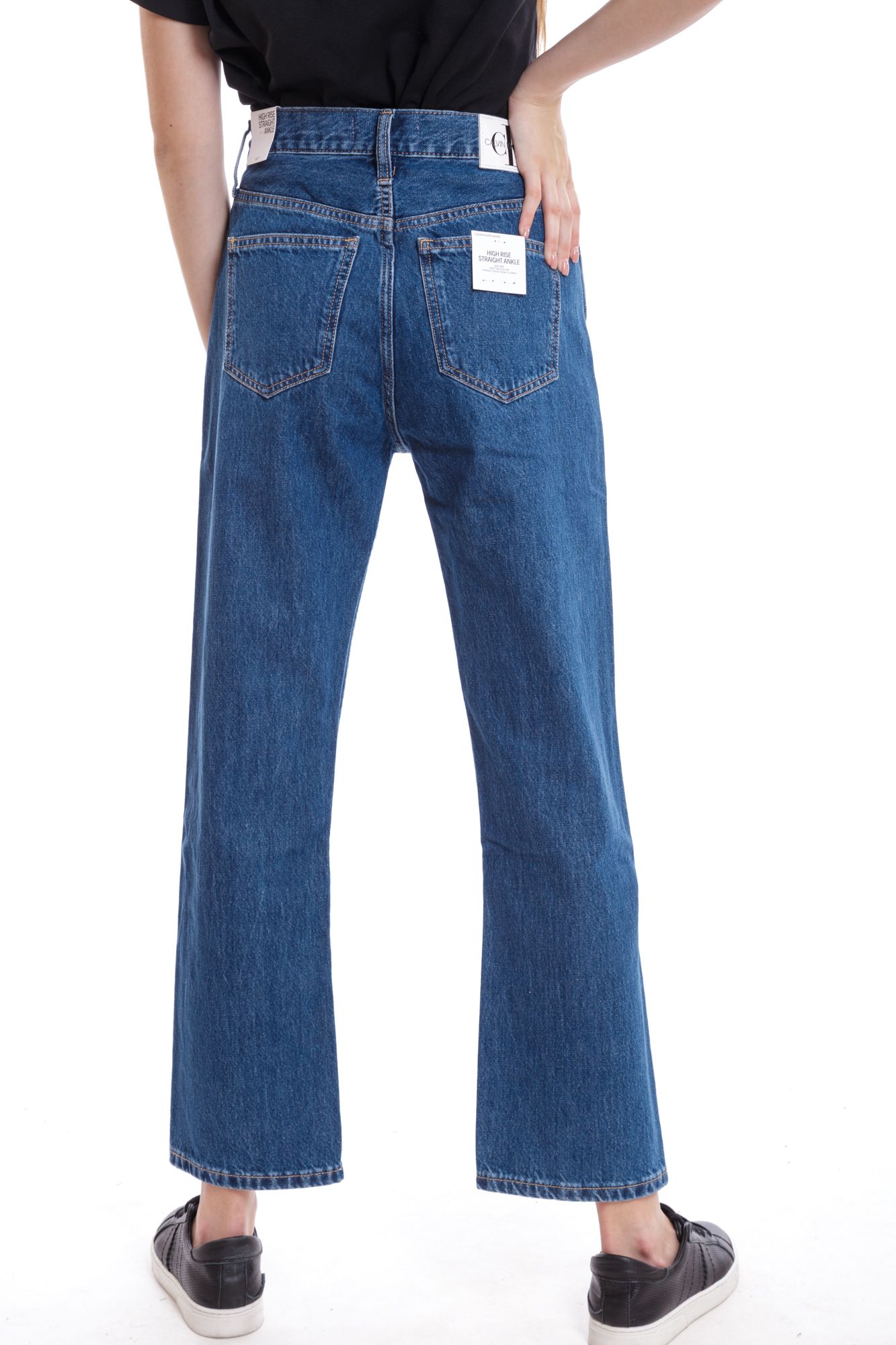 J20J217268 джинсы high rise straight ankle calvin klein jeans 