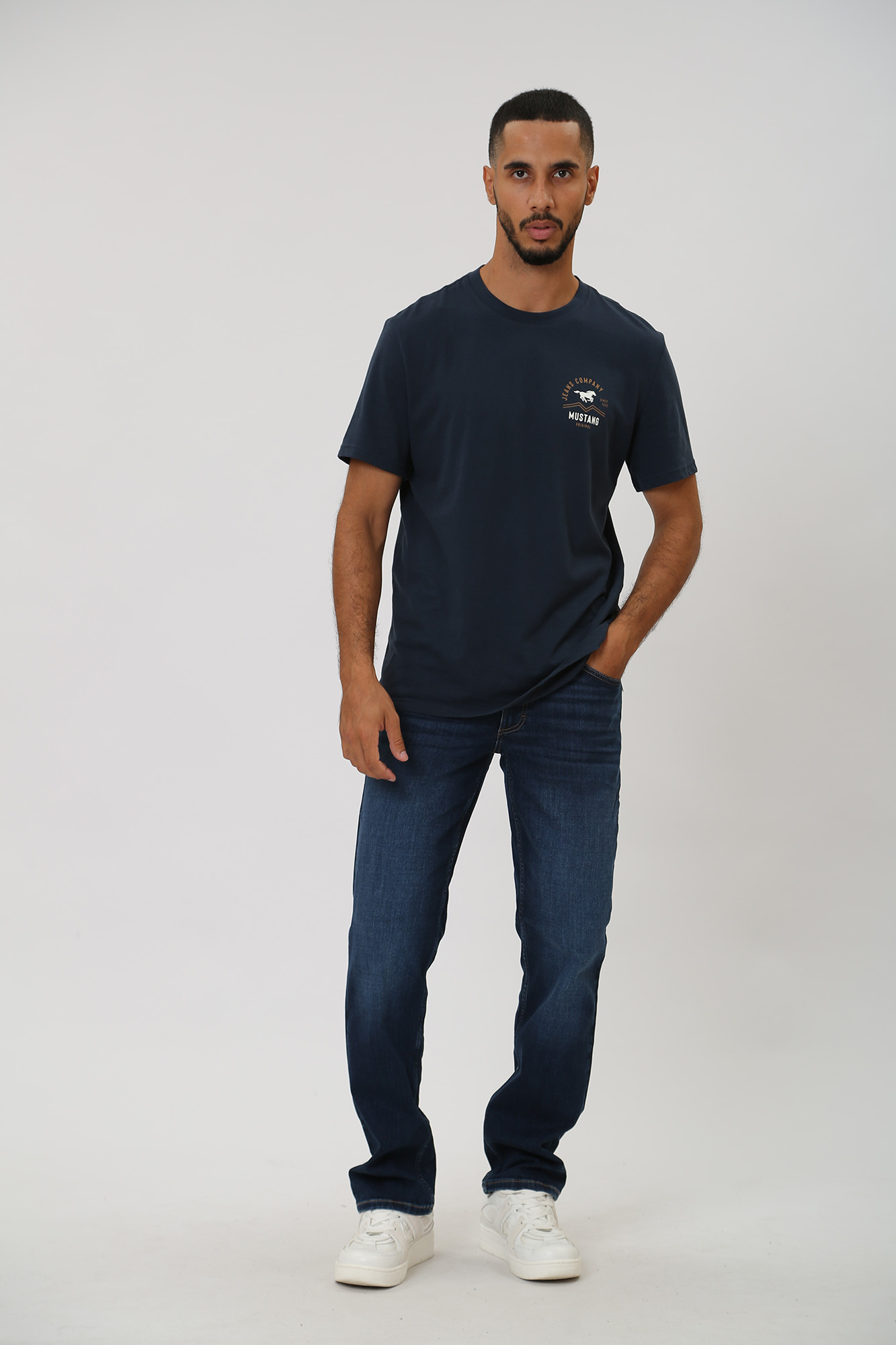 1013715-5000 Брюки джинсовые Mustang Синий