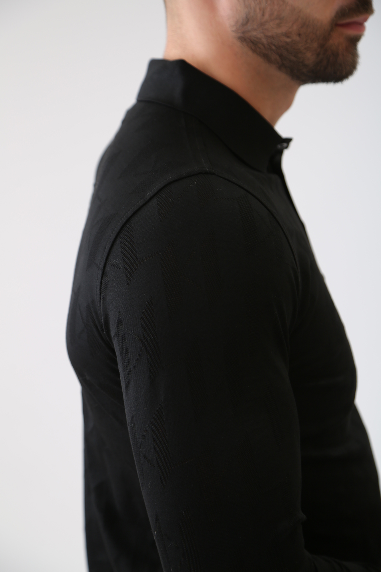 534201_745008 Поло с длинным рукавом Karl Lagerfeld Черный