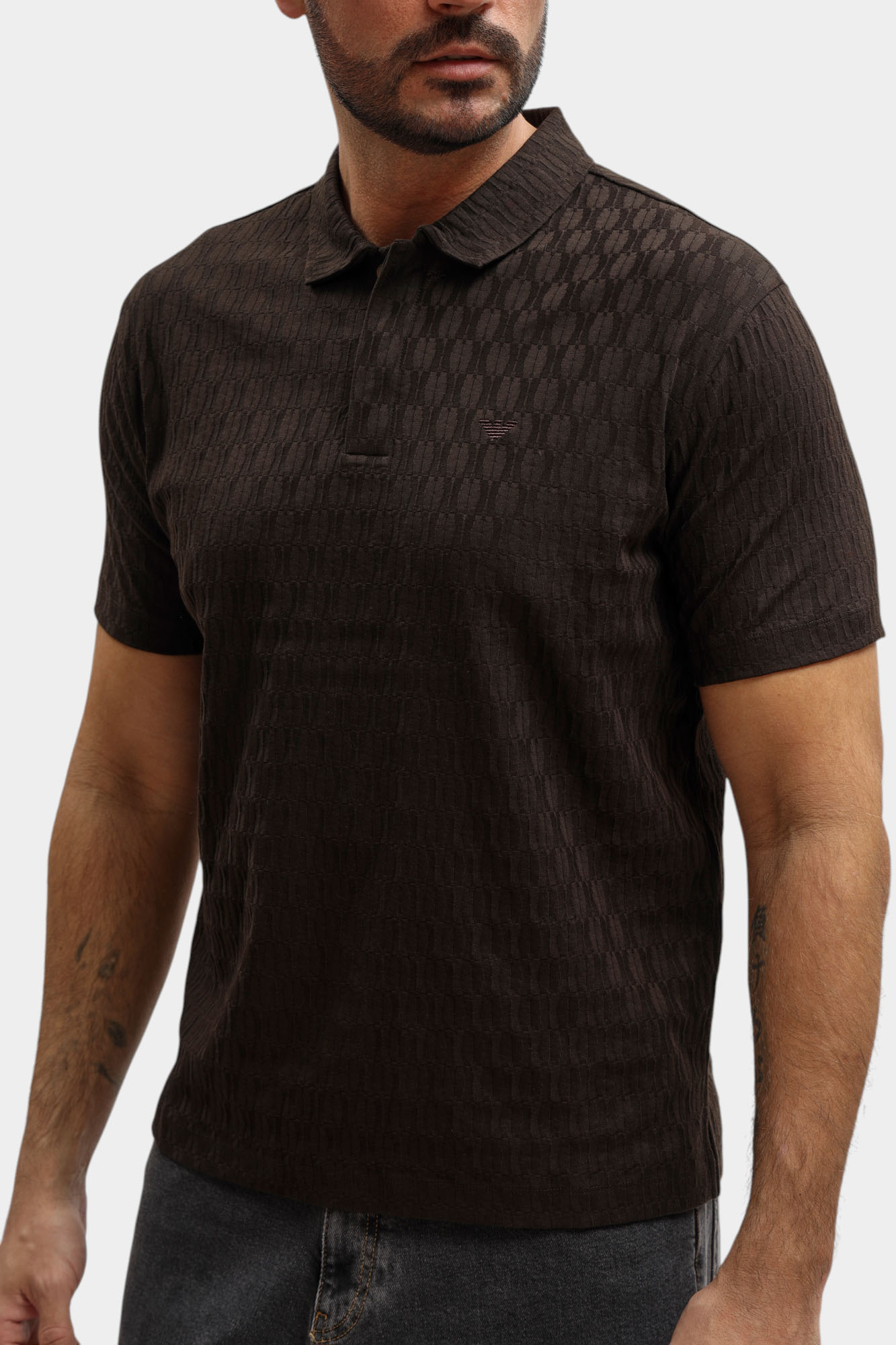 EM005700_AF25298 Поло Emporio Armani Коричневый