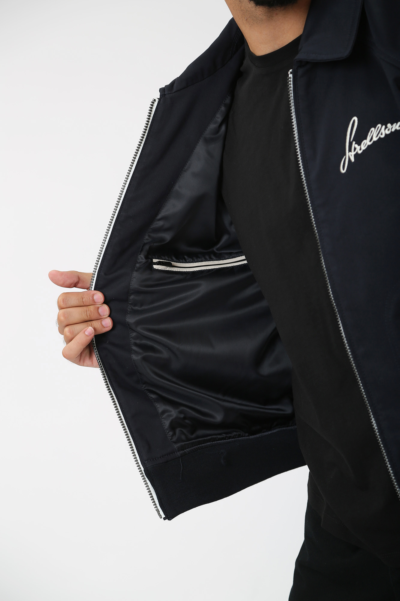 110042_80000369 Куртка кожаная  Strellson Синий