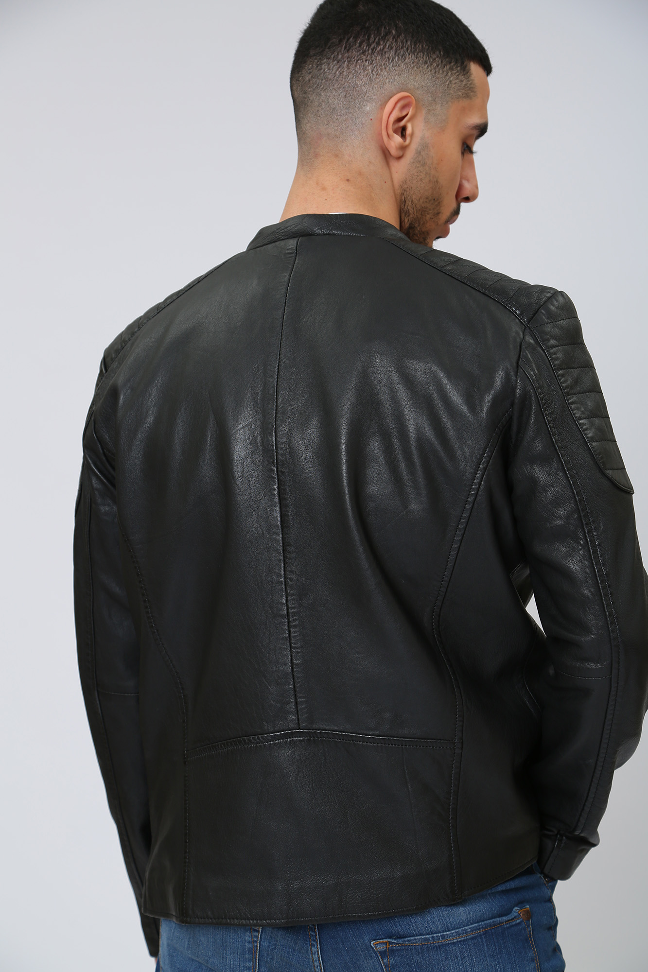 MU-M23-74-1000 Куртка кожаная Mustang Черный