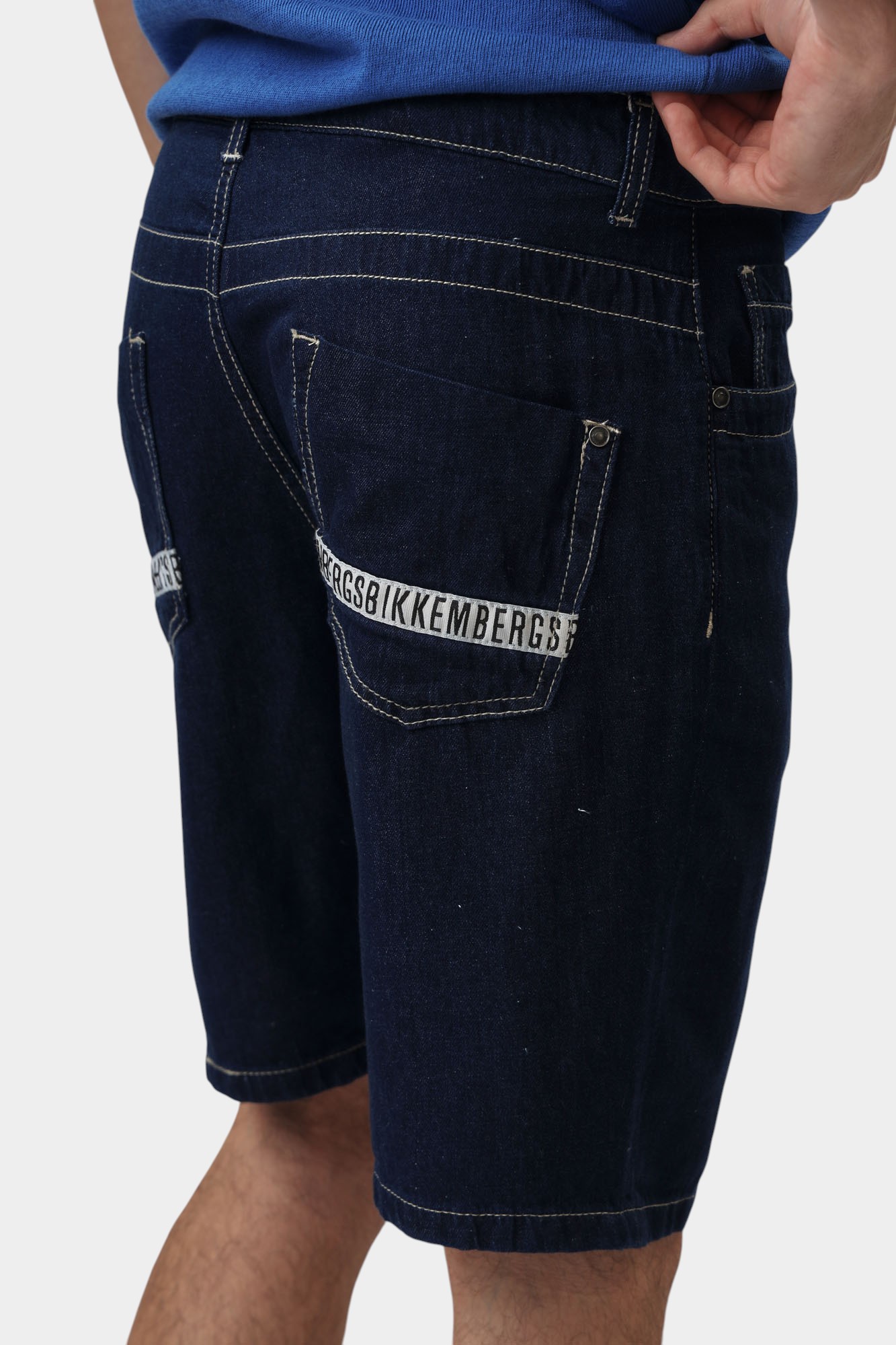 BMD0832R Шорты джинсовые Bikkembergs Синий