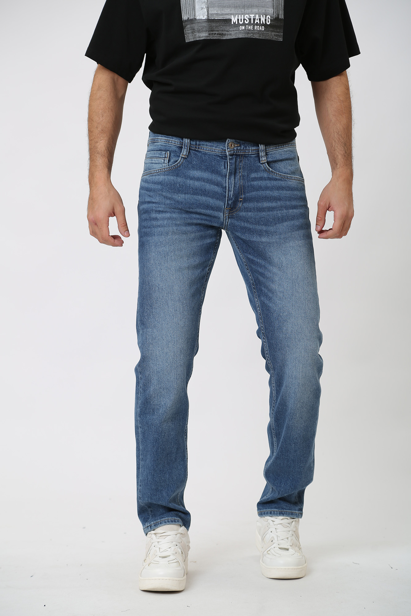 1014595-5000 Брюки джинсовые Mustang Голубой