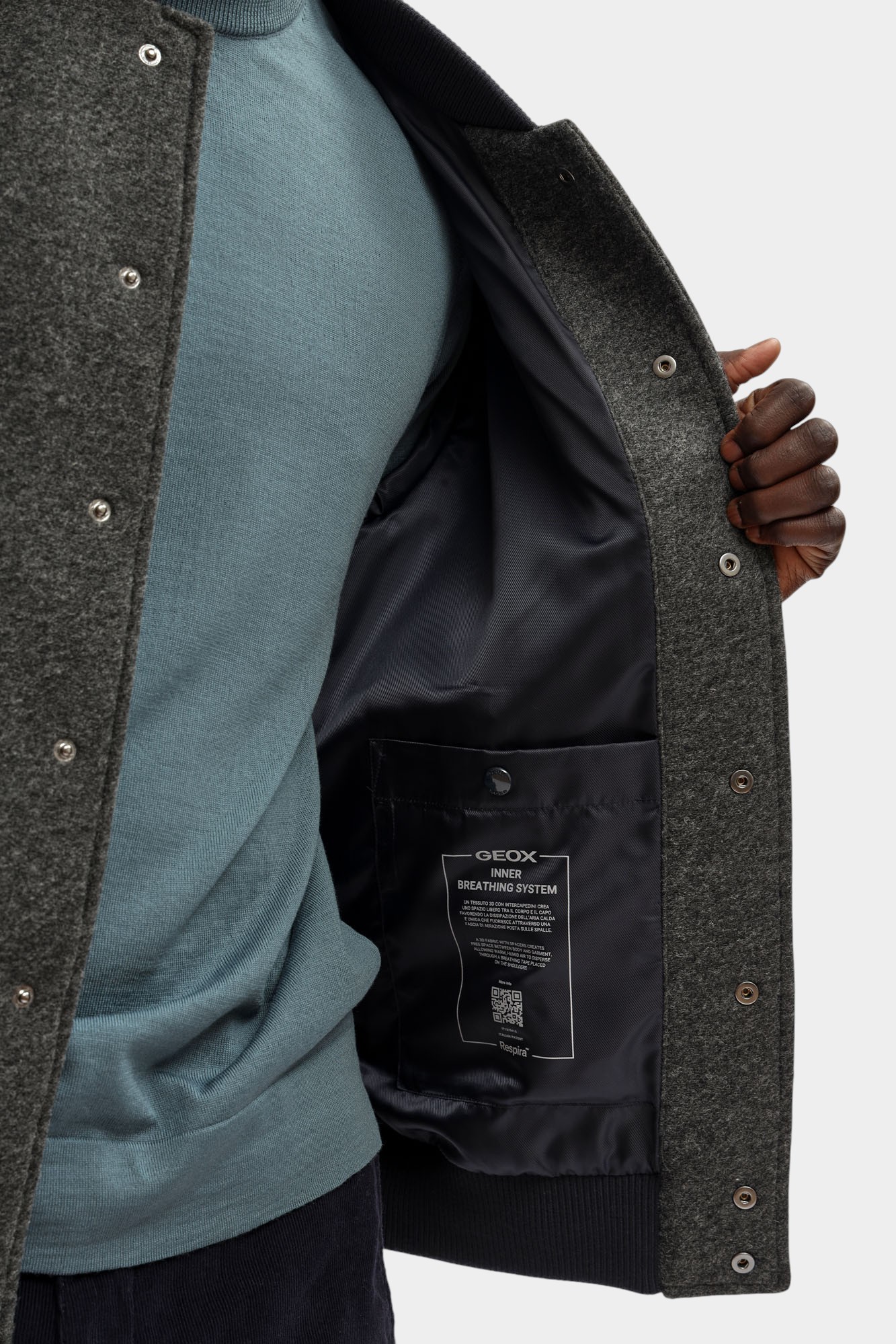 M5615CT3289F Бомбер Geox Серый