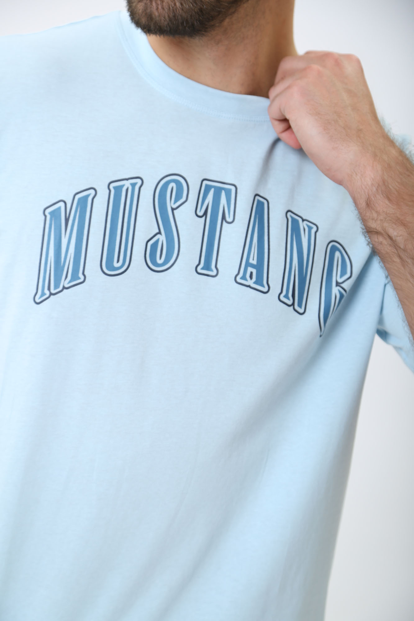 1014927 Футболка Mustang Голубой