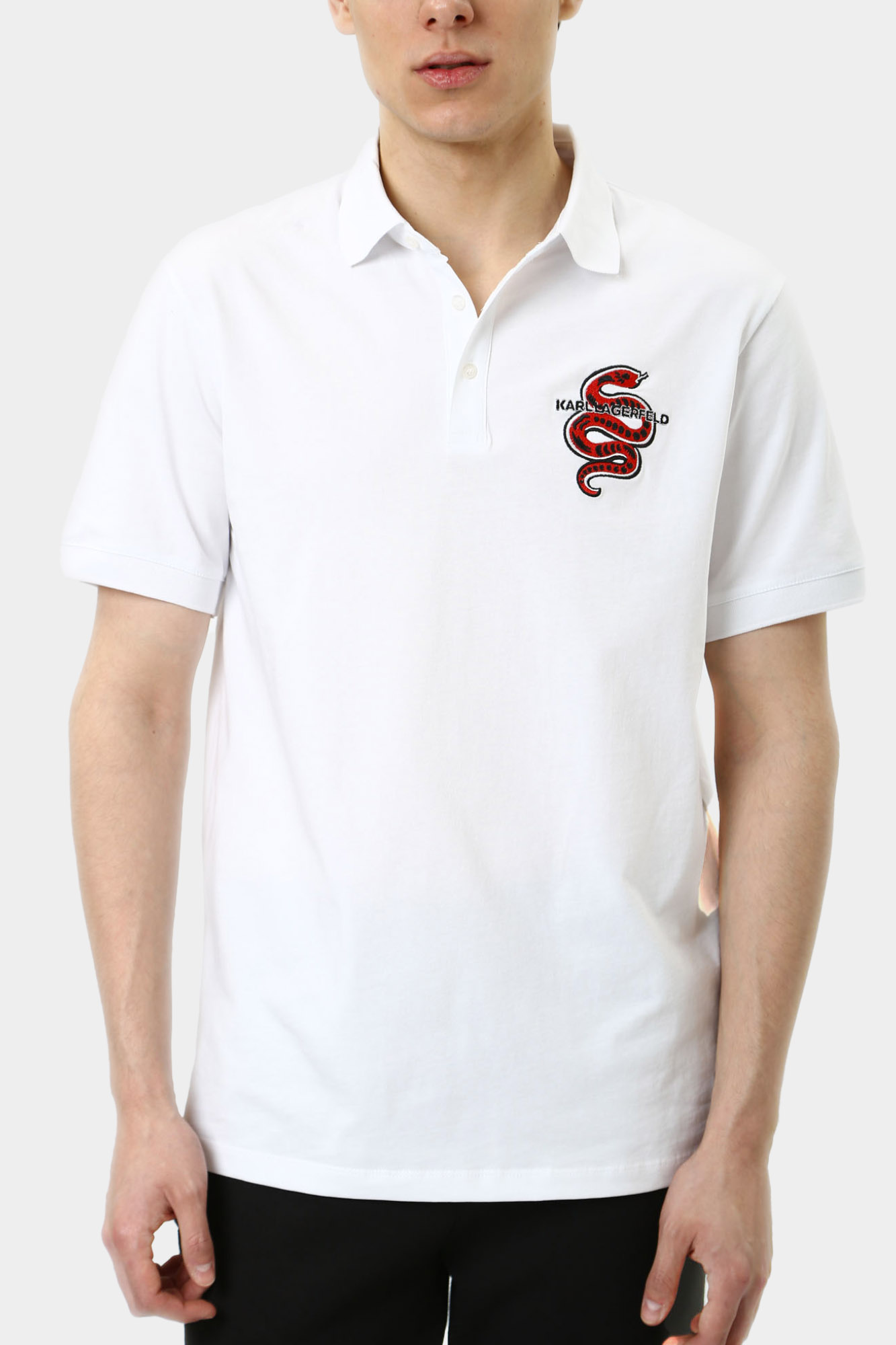 551225_745400 Поло Karl Lagerfeld Белый
