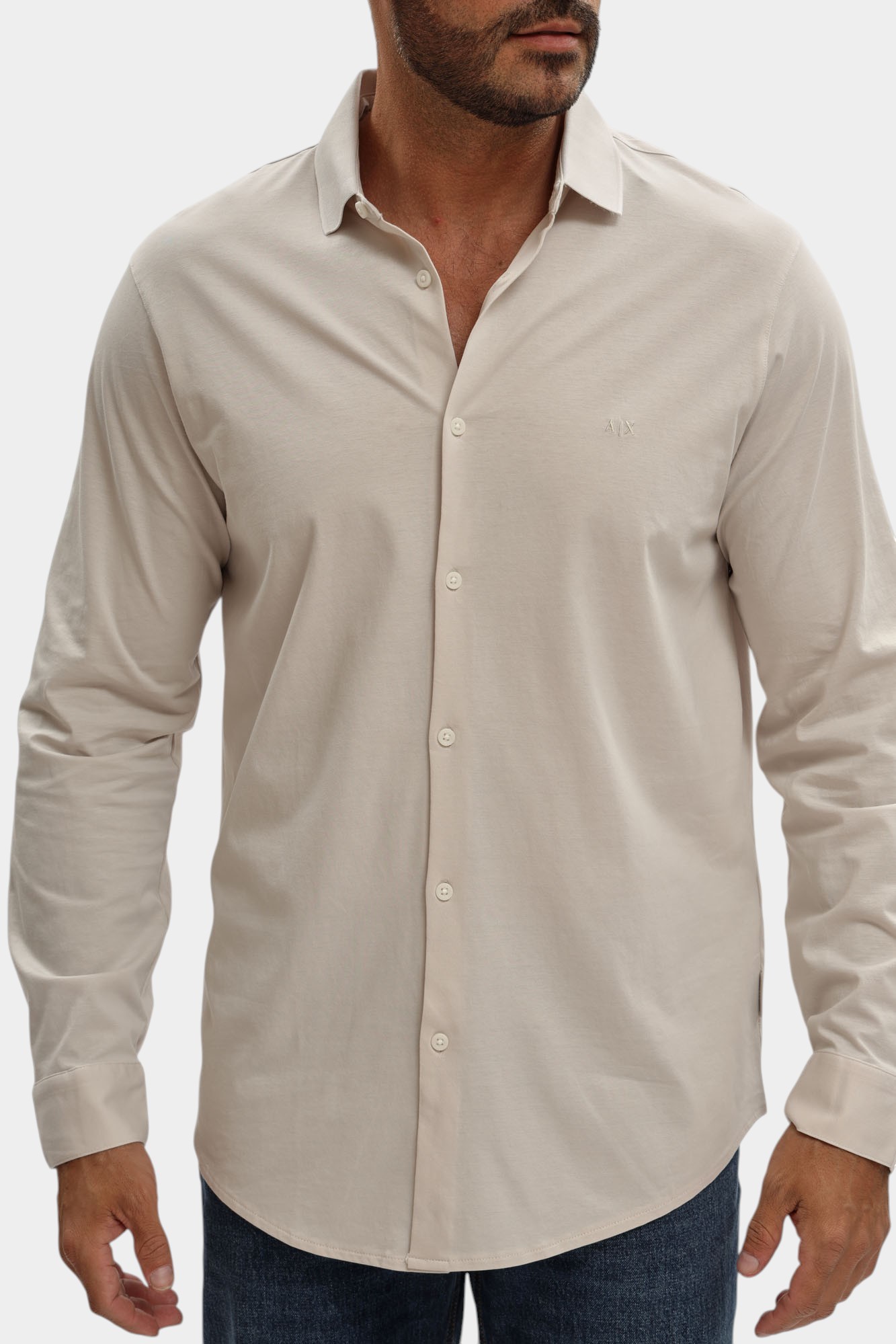 XM001370_AF10364 Рубашка Armani Exchange Бежевый