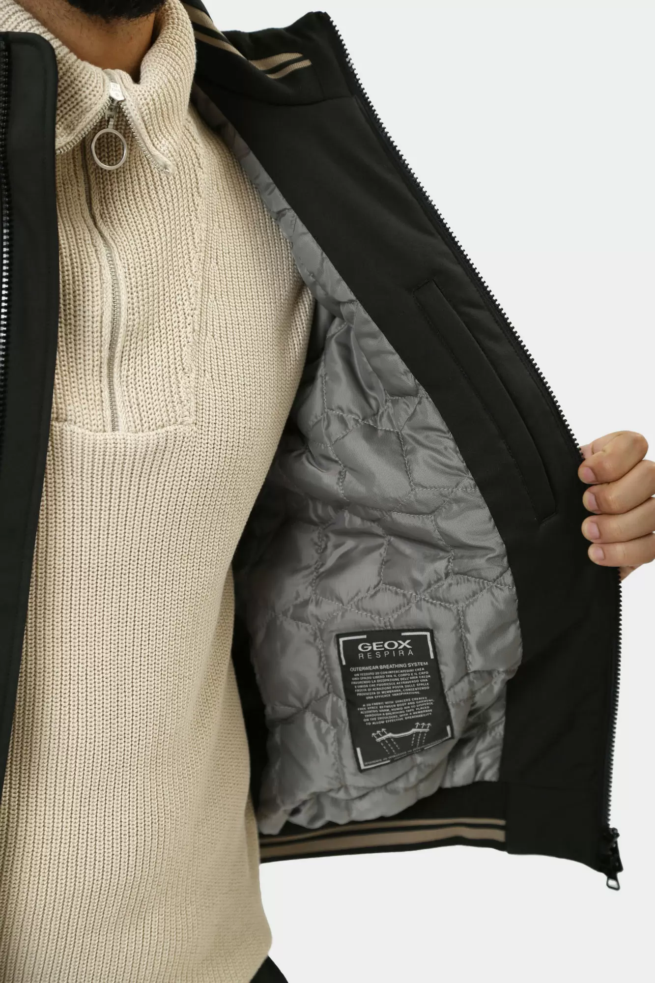 M4620CT3127F Куртка-бомбер Geox Черный