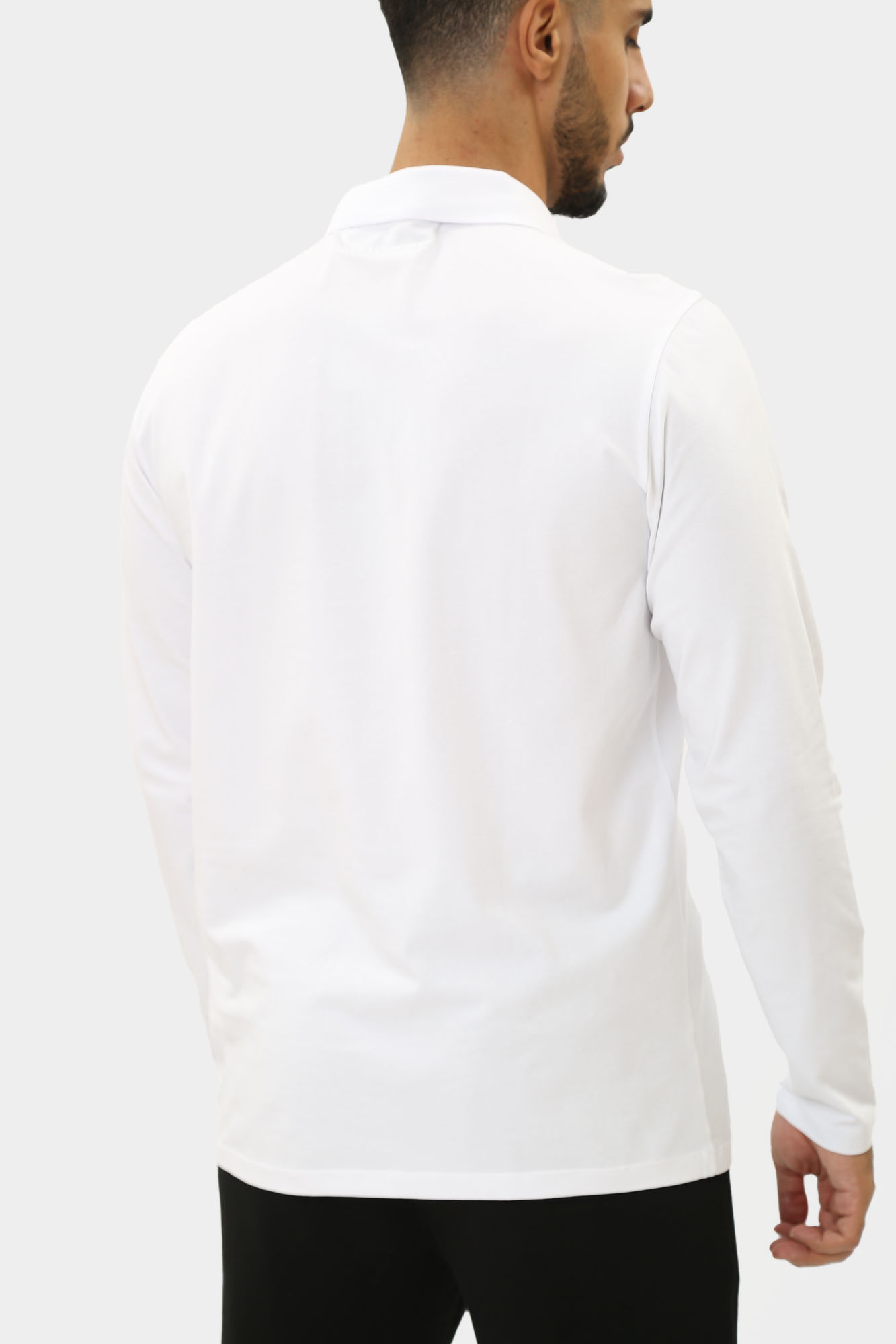 543221_74540 Поло с длинным рукавом Karl Lagerfeld Белый